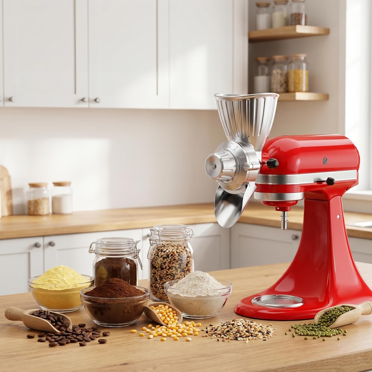 Detalle de HOZODO Grain Mill Attachment, 9-Level