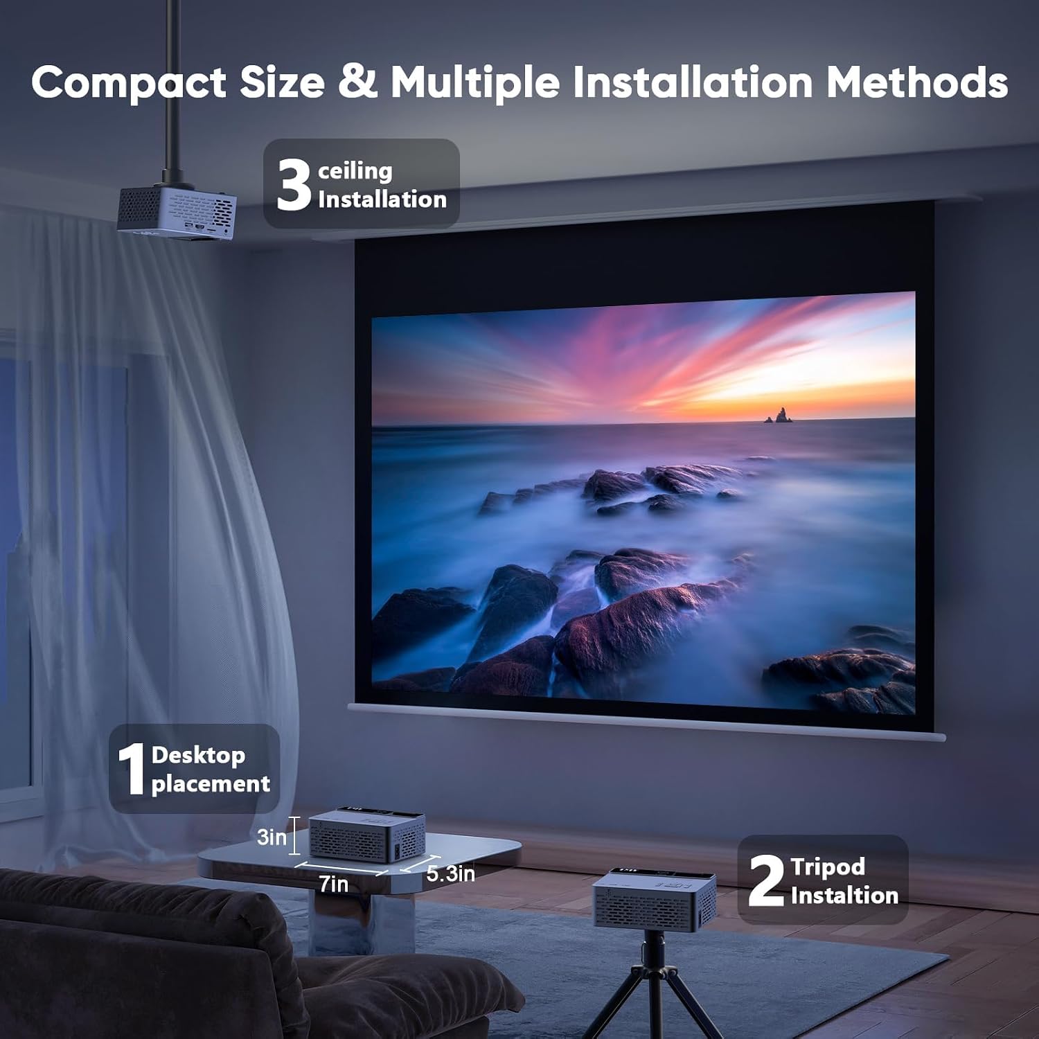 Thumbnail 5 de TMY Mini Projector, 1080P