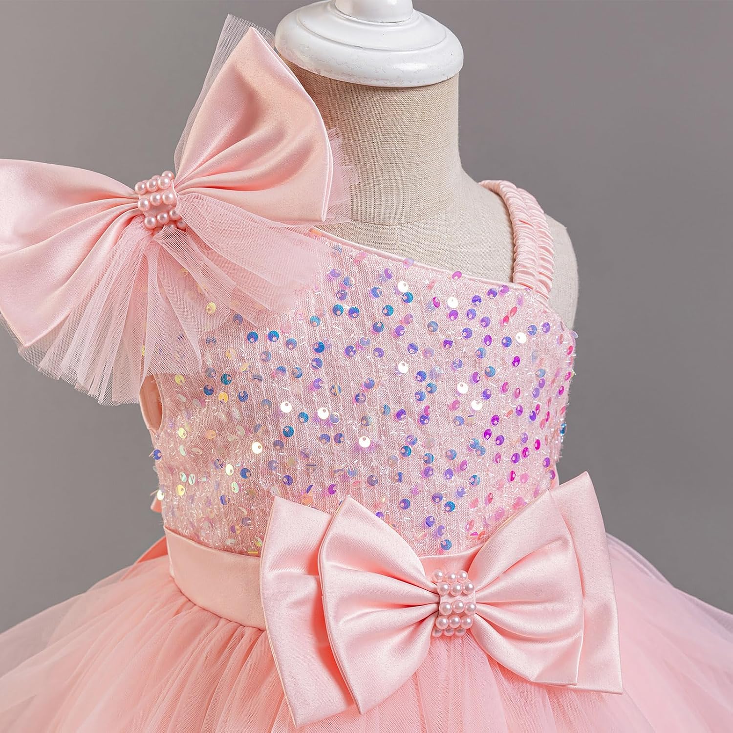 Thumbnail 6 de Robe IDOPIP fille soirĂ©e sequins noeud đ
