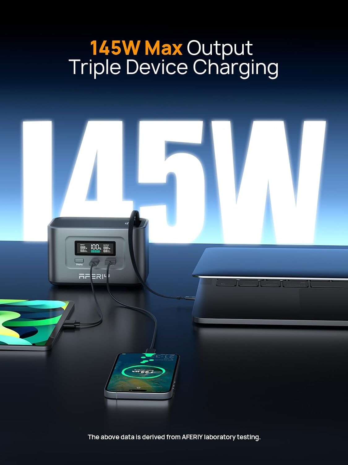 Detalle de AFERIY 31000mAh 100W Portable Power Station