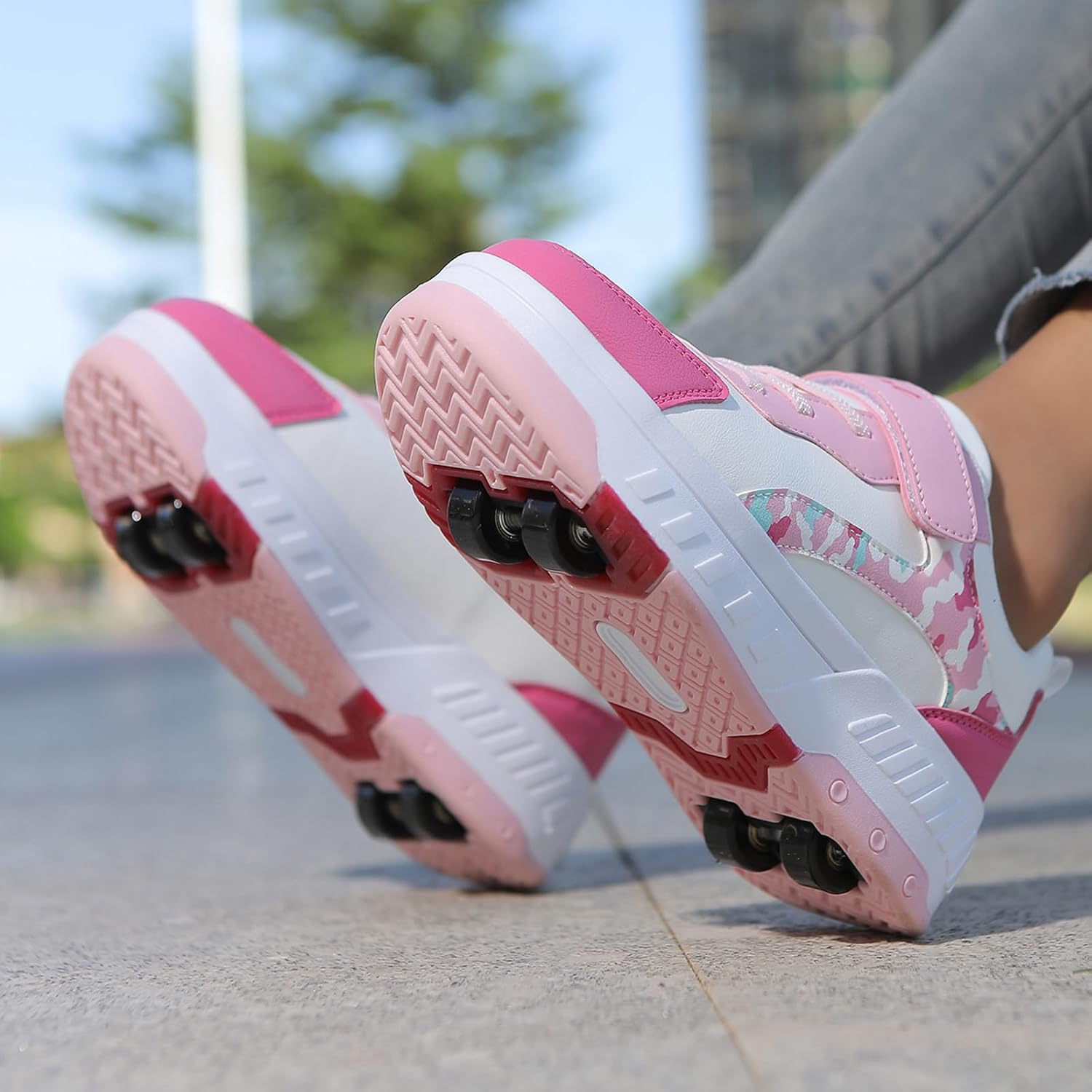 Thumbnail 2 de YINGCSM Rollschuhe 2-in-1 mit Rollen für Kinder (Sneaker-Design)