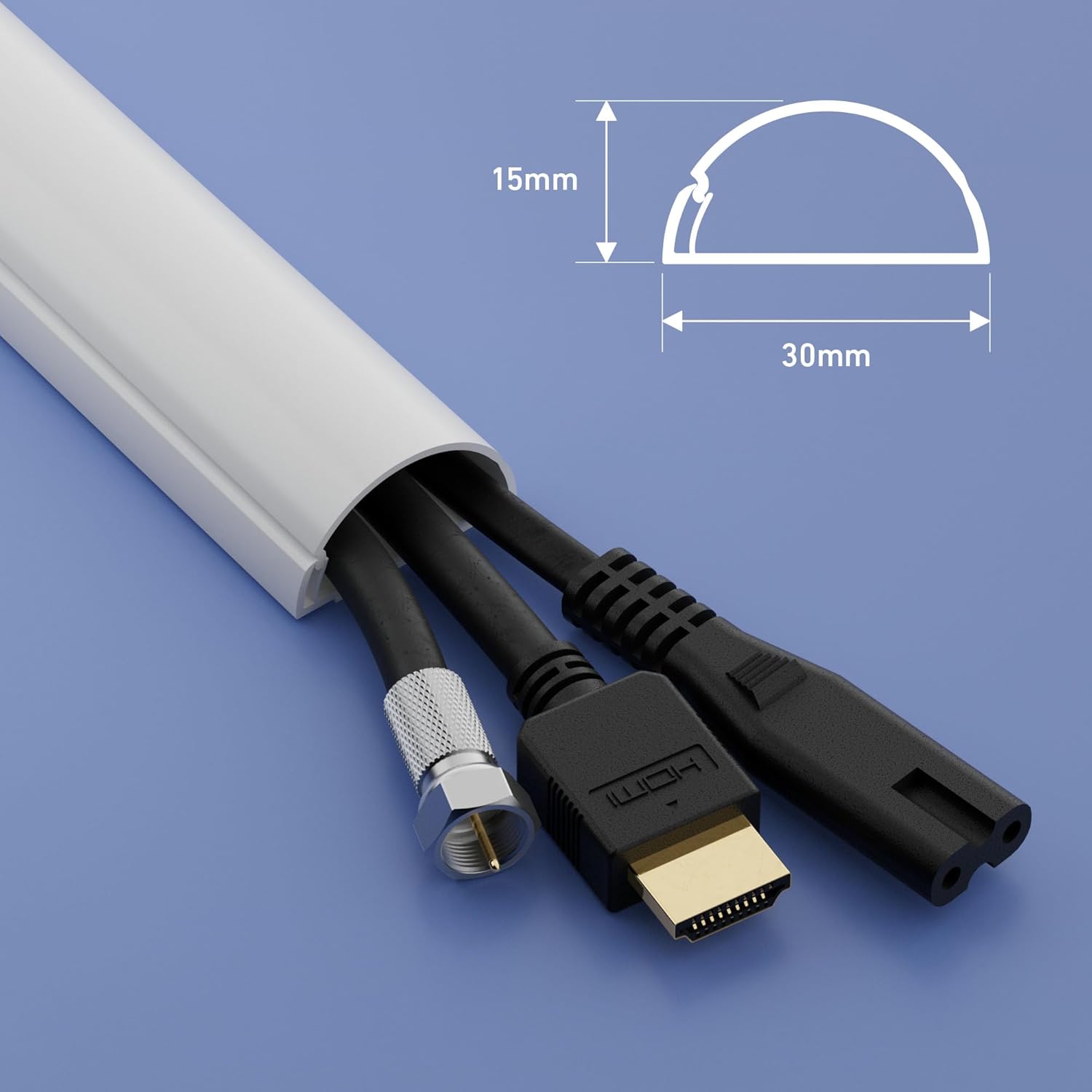 Detalle de D-Line Mini 3015KIT001 canaletas PVC 30x15 mm 1 m