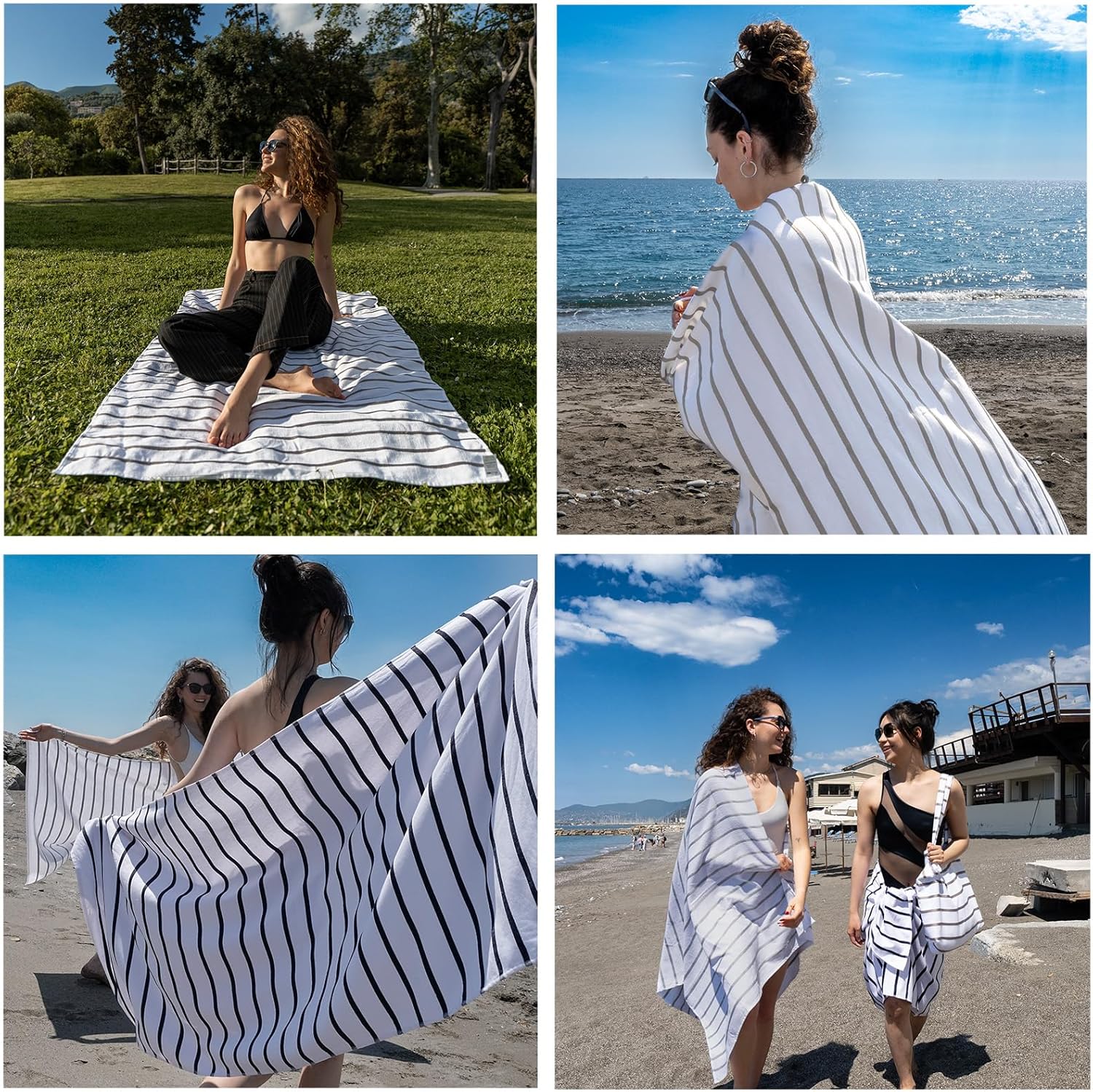 Thumbnail 1 de Nice Homeit – Set da 2 Teli Mare in Cotone 100x180 cm: assorbente, leggero e Made in Italy