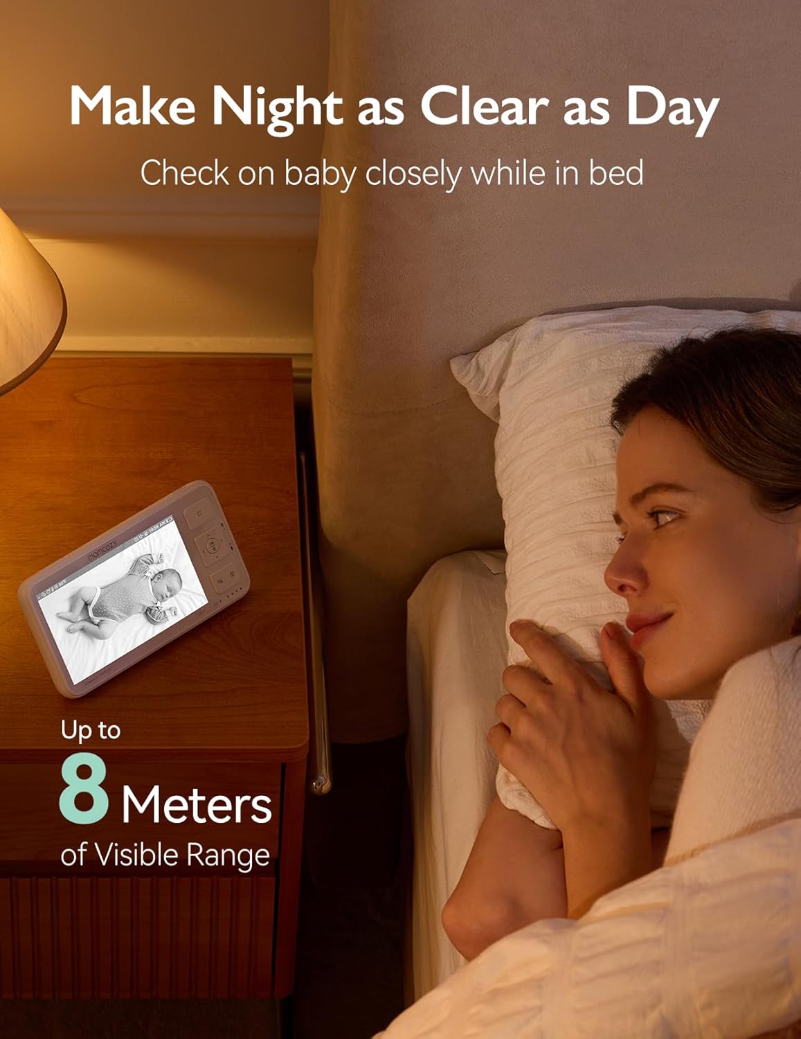 Thumbnail 3 de momcozy BM03 Video Baby Monitor (5.5-inch, 1080P, no WiFi) with Camera, IR Night Vision & 5800mAh battery