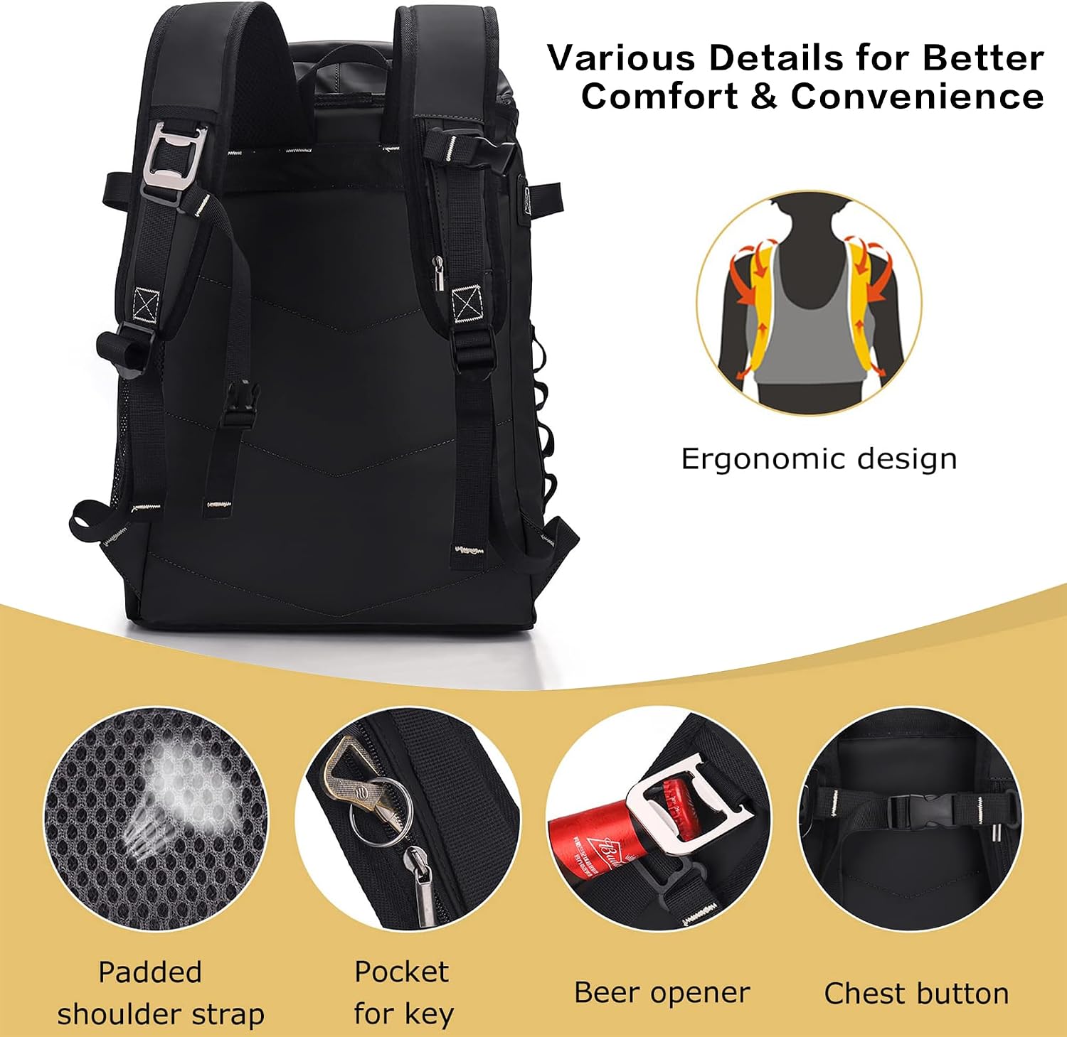 Thumbnail 5 de Upeelife Sac à Dos Isotherme 30L Grand Sac Glacière Étanche – Pique-nique et Outdoor