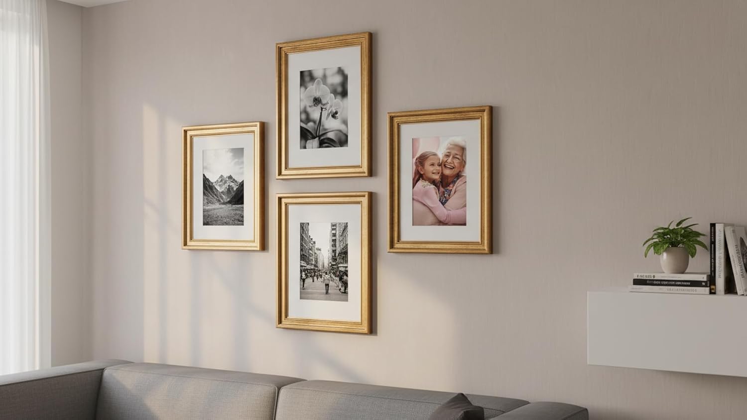 Thumbnail 6 de Cadre photo Victor Goya doré style vintage en 15x21 cm (A5)