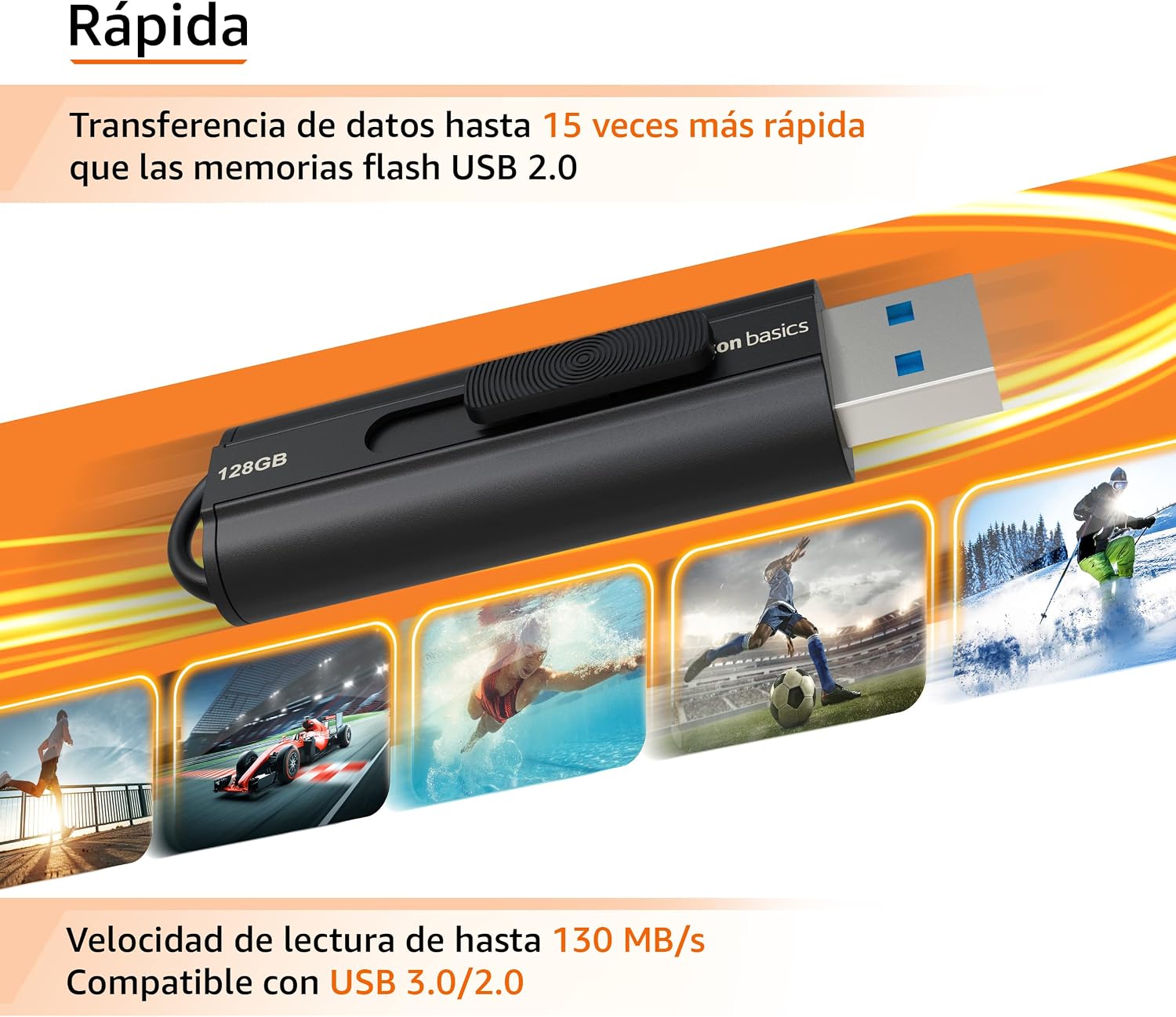 Thumbnail 2 de Amazon Basics - USB 3.1 Flash Drive 128 GB 🖖
