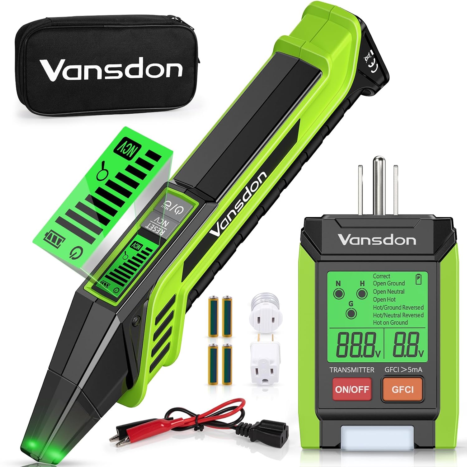 Detalle de Vansdon BF-2000 Circuit Breaker Finder with LCD, GFCI and NCV Testing