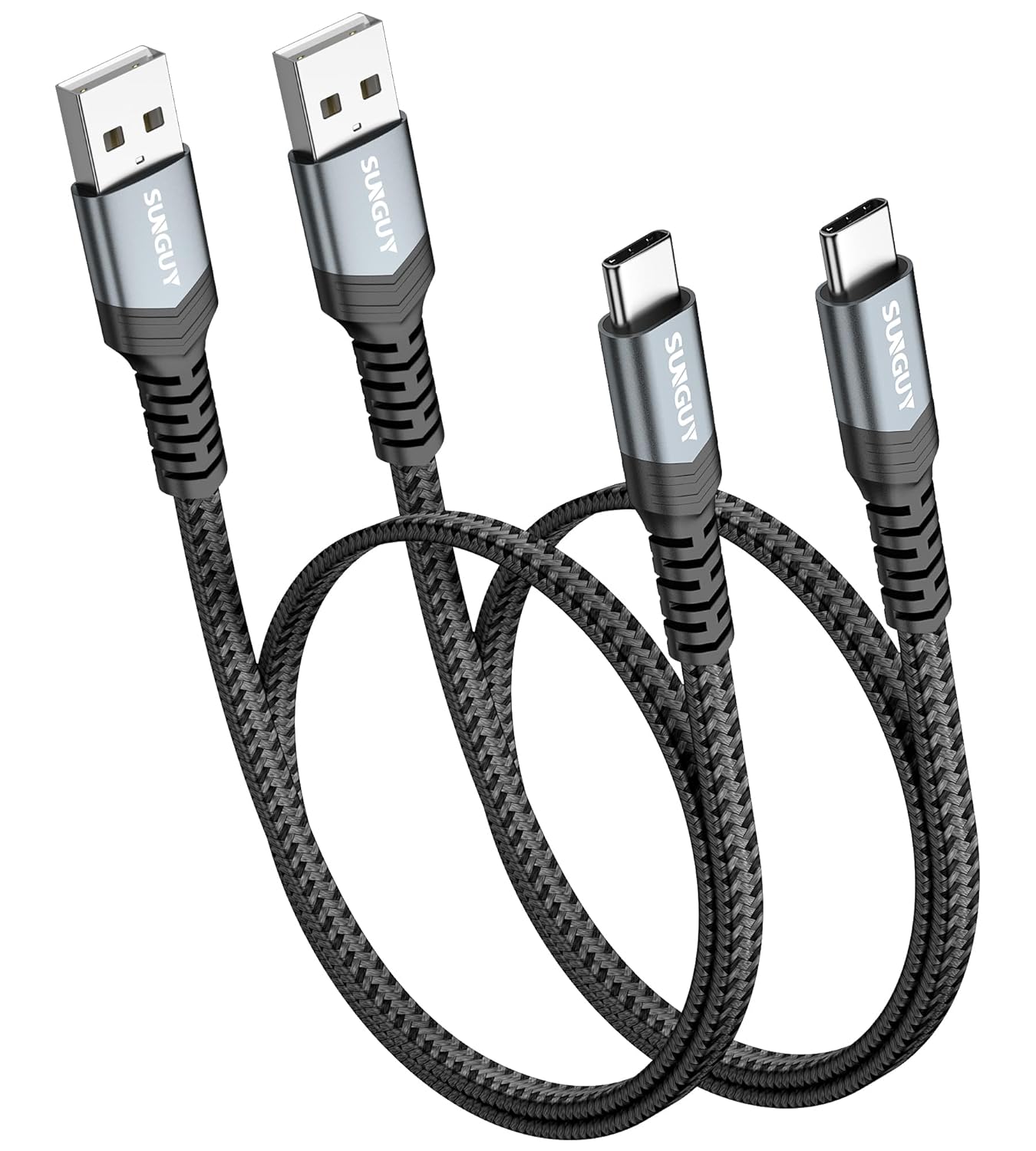 Thumbnail 6 de SUNGUY USB C Cable 1M [2Pack] – Flat USB A to USB C Charger Cable, 3A Fast Charge & 480Mbps Data Transfer