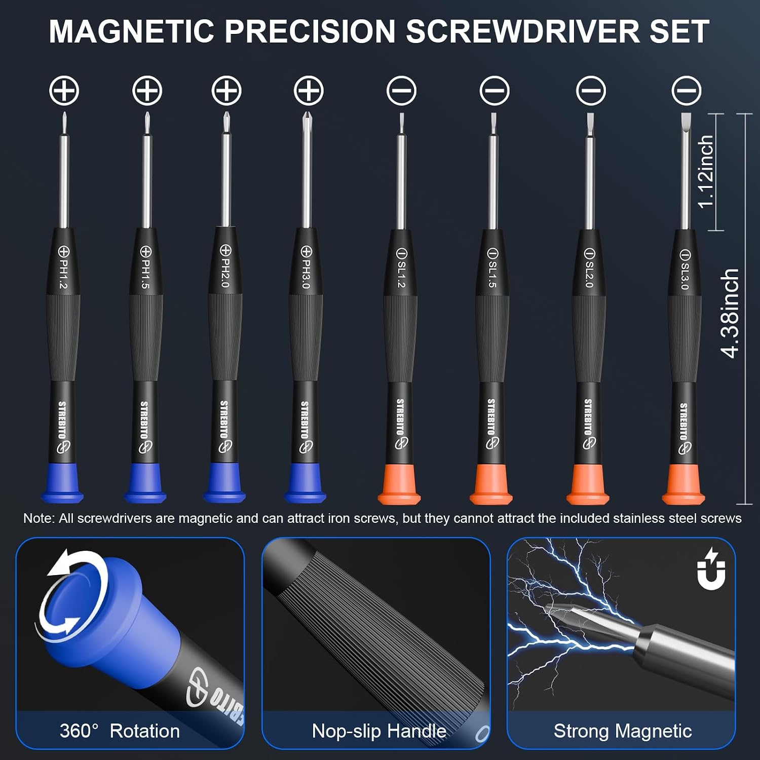Detalle de STREBITO Glasses Repair Kit: All-in-One Eyeglass Fix It Yourself System