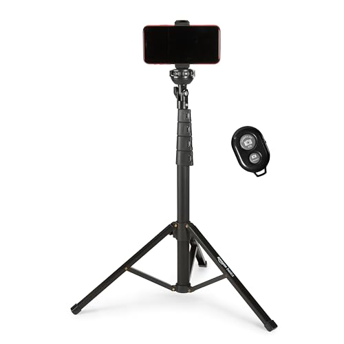 Detalle de Amazon Basics Treppiede Estensibile per smartphone e Bastone Selfie 162 cm con Telecomando Wireless
