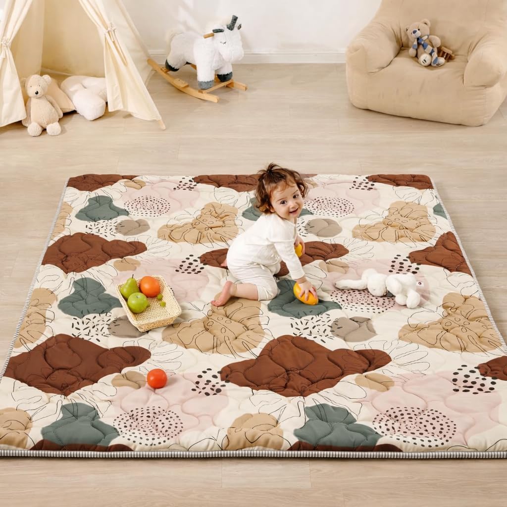 Detalle de Lambluefly Krabbelmatte Baby Faltbar 127x127 cm