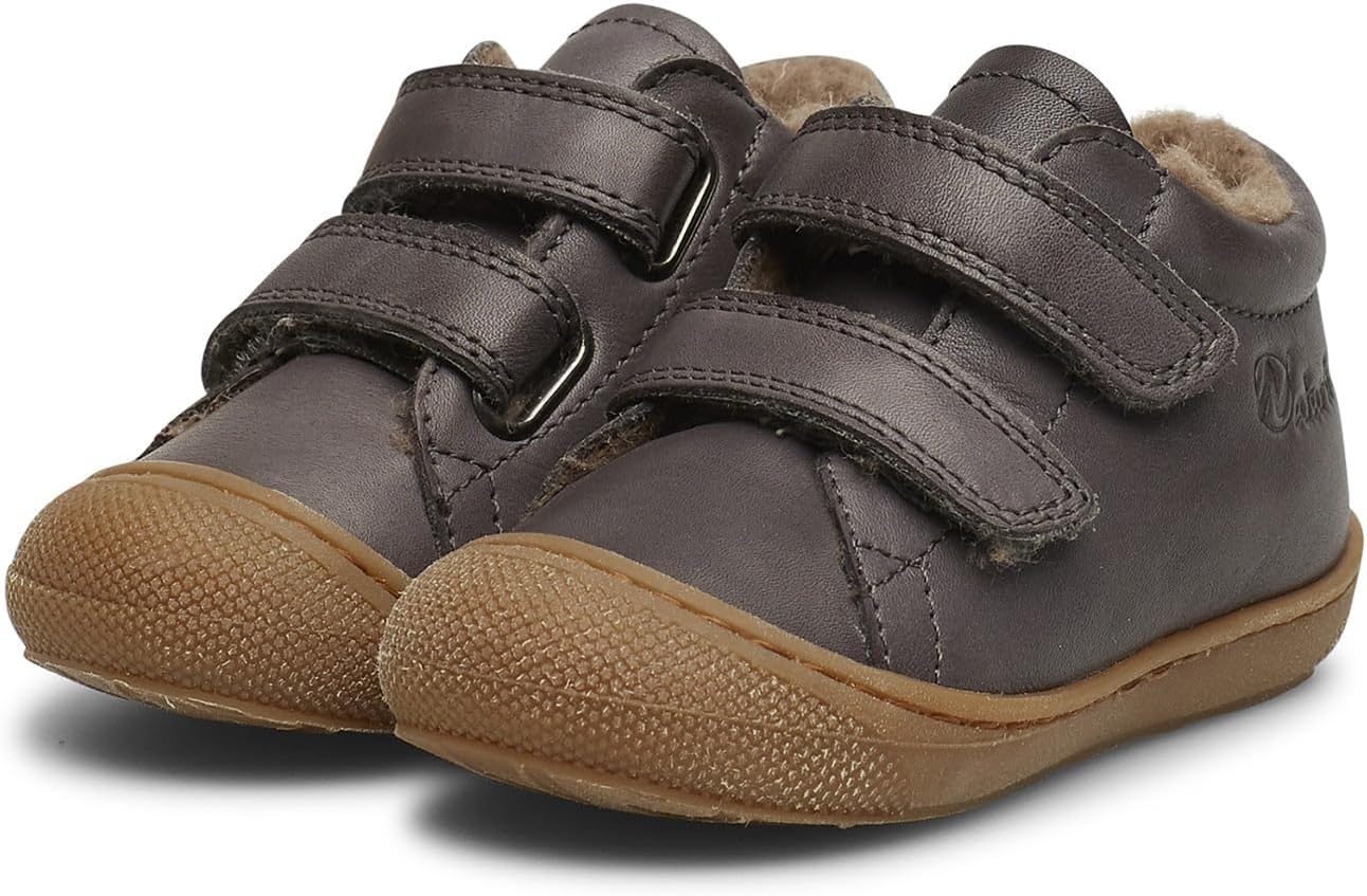 Detalle de Naturino Cocoon VL-Lauflernschuhe aus Nappaleder mit Wollfutter Anthrazit 17