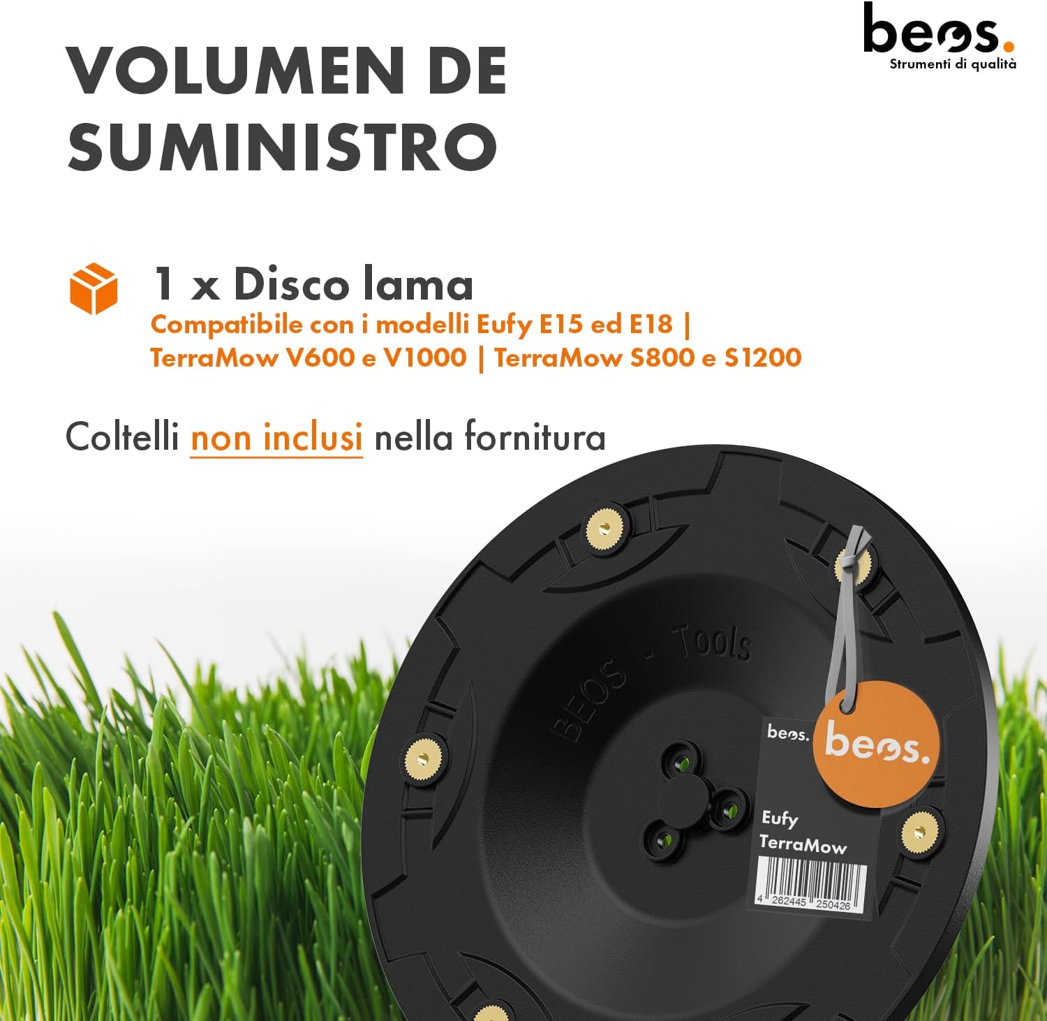 Thumbnail 2 de BEOS Disco lame per robot tosaerba premium (6 lame) da 190 mm per Eufy E15/E18 e TerraMow V600/V1000/S800/S1200