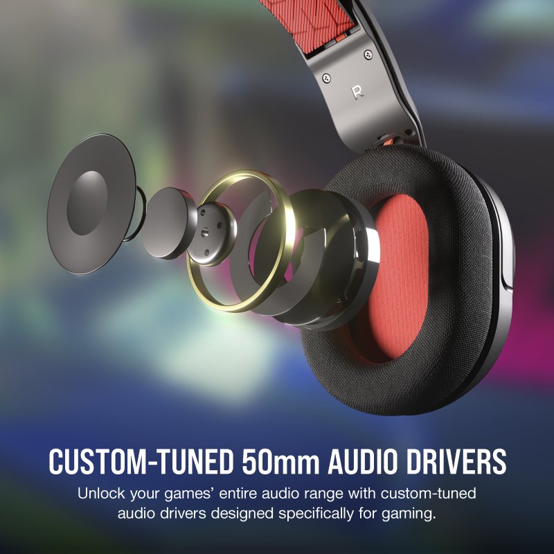 Detalle 1 de Corsair HS35 v2 Carbon Auriculares gaming multiplataforma 3,5 mm