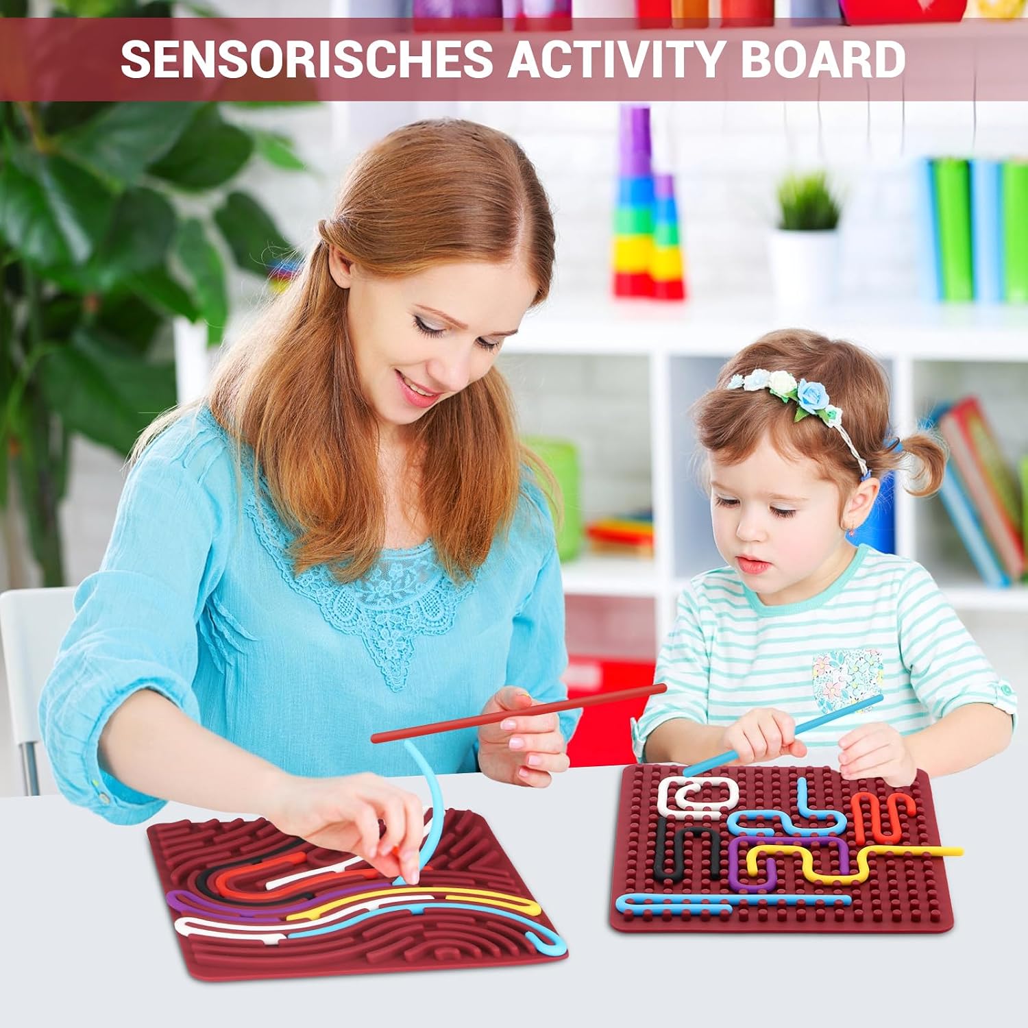 Detalle de InemzTal LC2455 – sensoryczna tablica Montessori z 11 prętami do liczenia