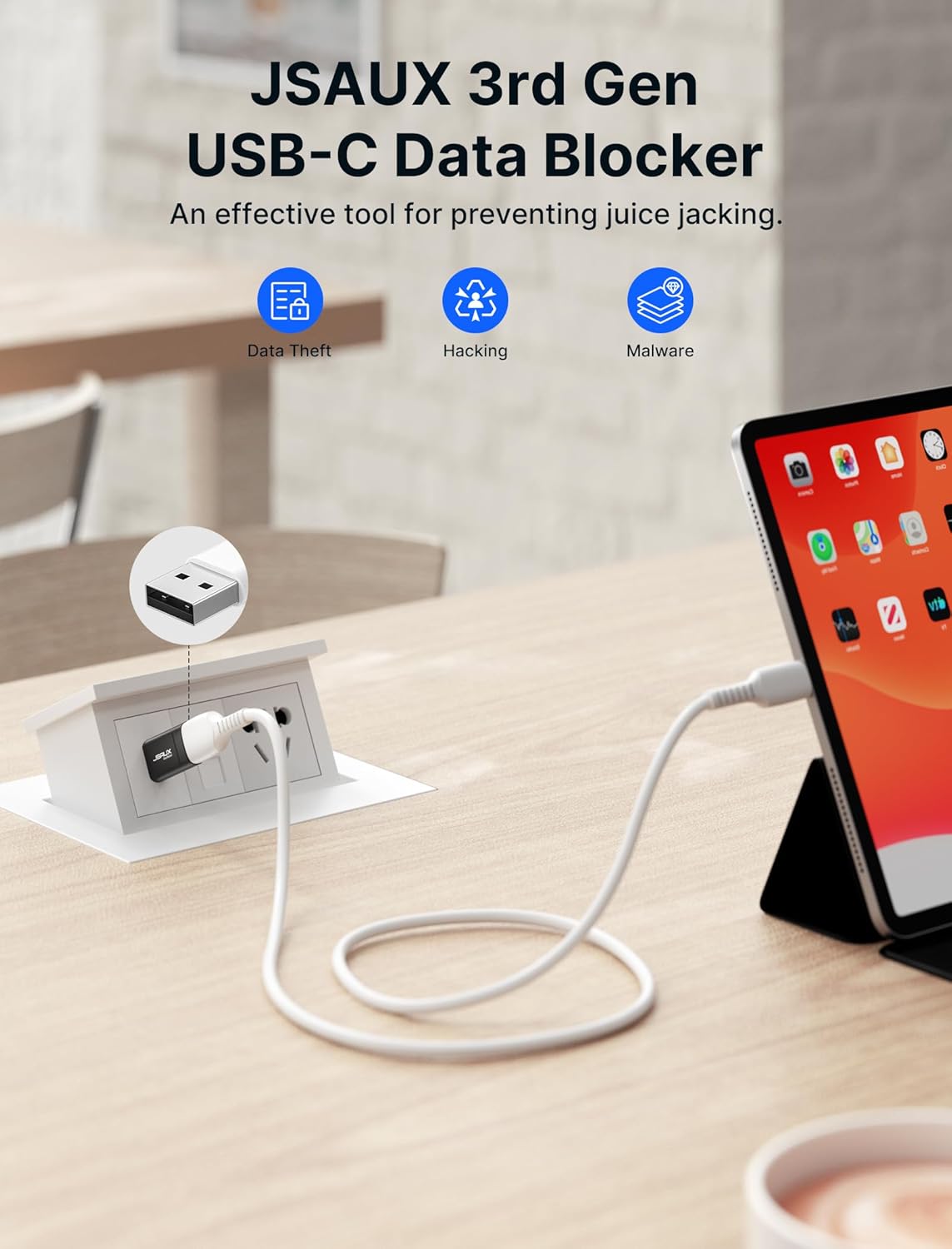 Detalle 2 de JSAUX Lot de 4 bloqueurs de données USB 🔌
