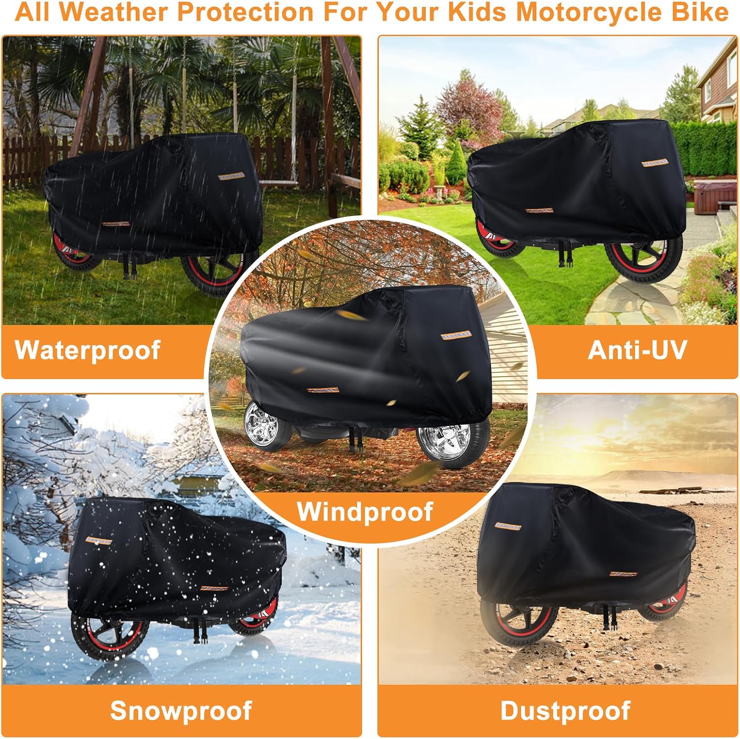 Detalle 2 de Kids Bike Cover 420D Oxford Fabric