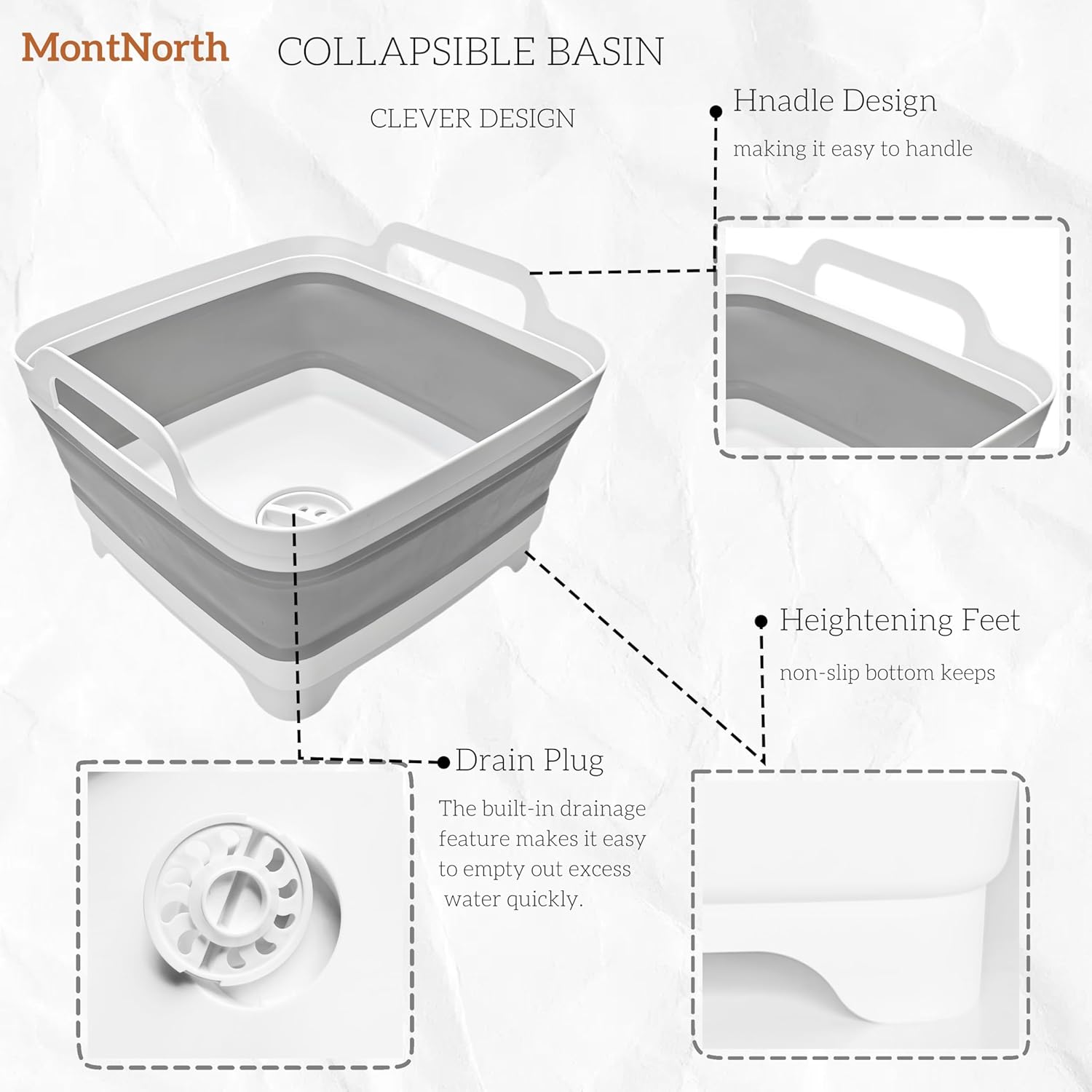 Thumbnail 3 de MontNorth Collapsible Wash Basin 9L 🪣