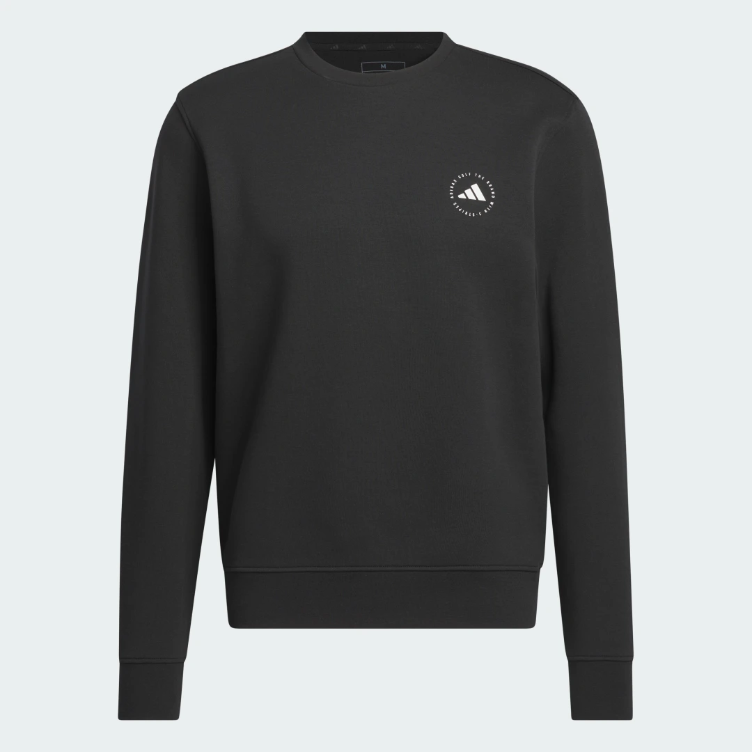 Detalle de Sudadera cuello redondo Adidas – negra, comodidad y estilo para uso diario