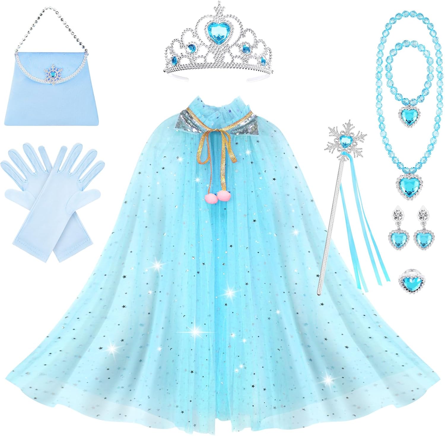 Detalle de Ensemble cape de princesse 11 pièces AOOWU
