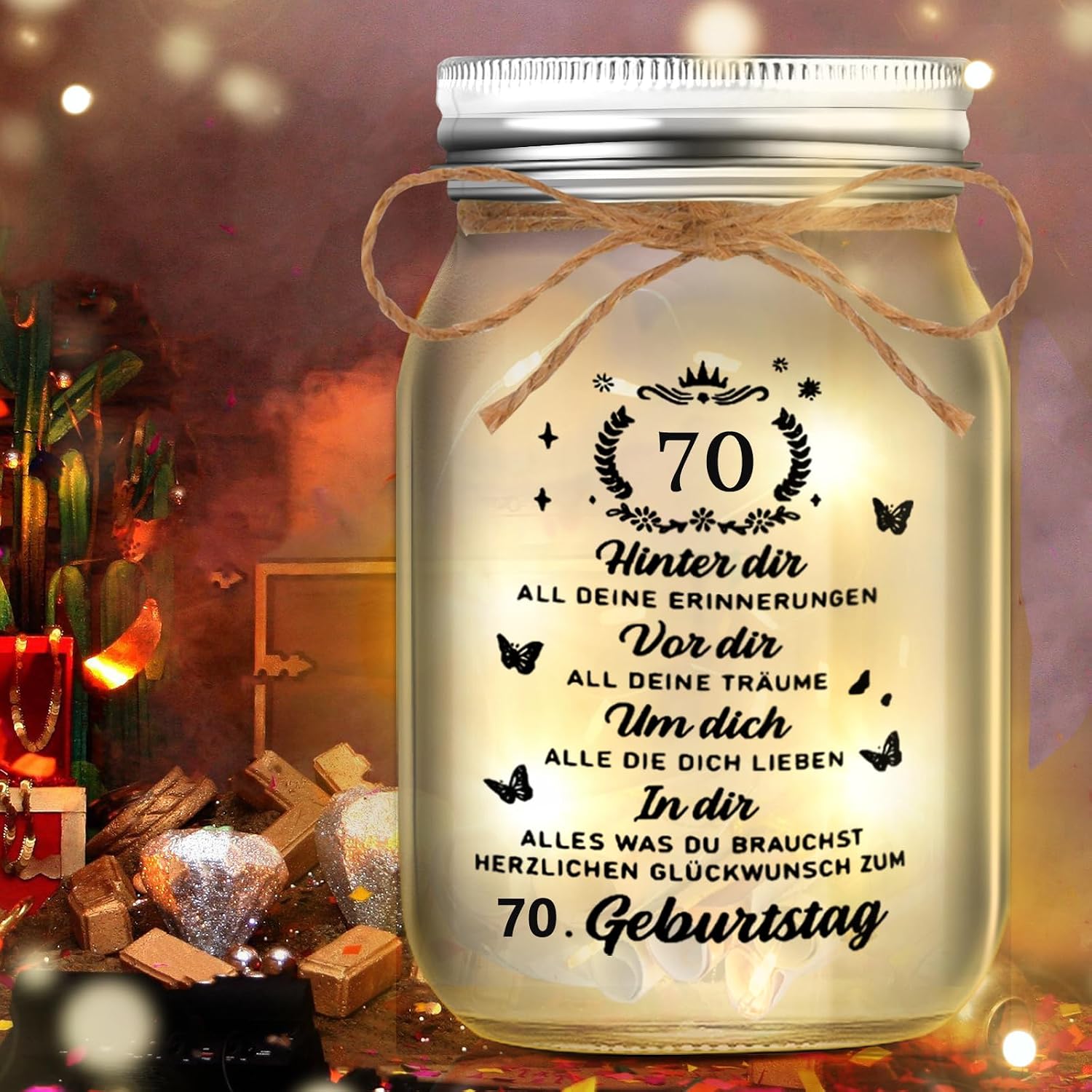 Thumbnail 5 de Johiux 70 Geburtstag LED Flaschenlicht