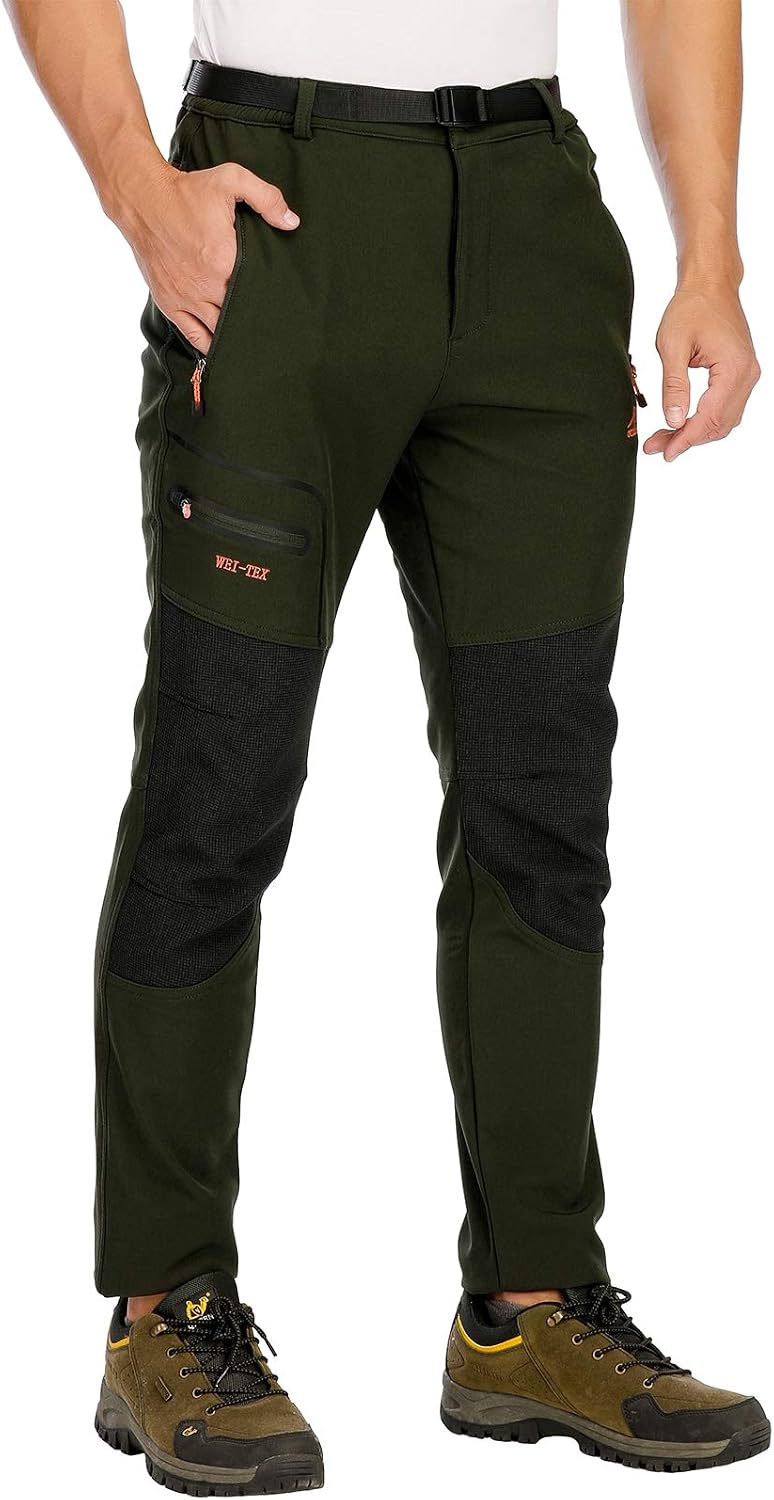 Detalle 2 de DAFENP Pantaloni trekking uomo impermeabili termici