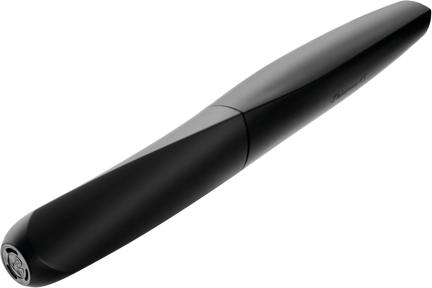 Detalle de Pelikan Twist Füllhalter – Edelstahlfeder, M, Schwarz, inkl. Tintenpatrone