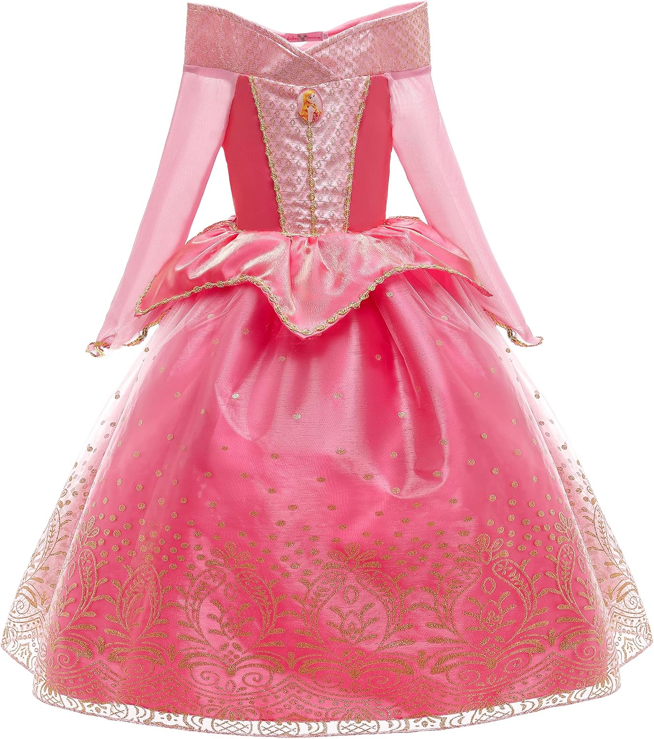 Detalle de Abito da Principessa Aurora per bambine 3-8 anni: costume per comunione, battesimo, festa e Halloween