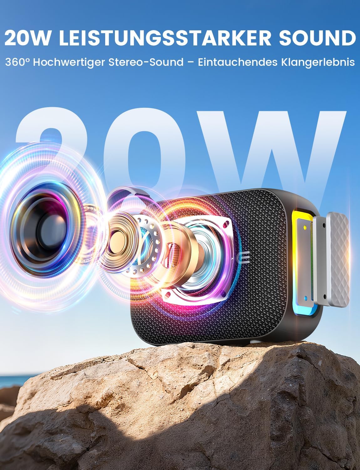 Detalle 2 de UOHHBOE DB N7A Bluetooth Lautsprecher 24h
