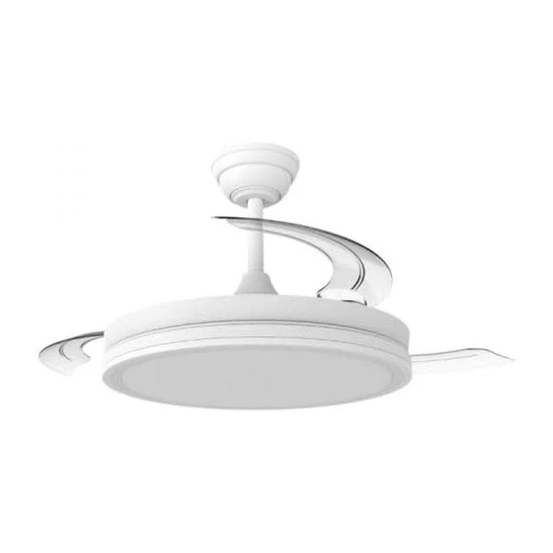 Detalle de Bilake Beach Night: Ventilador de Techo LED 48W con aspas retráctiles y motor DC