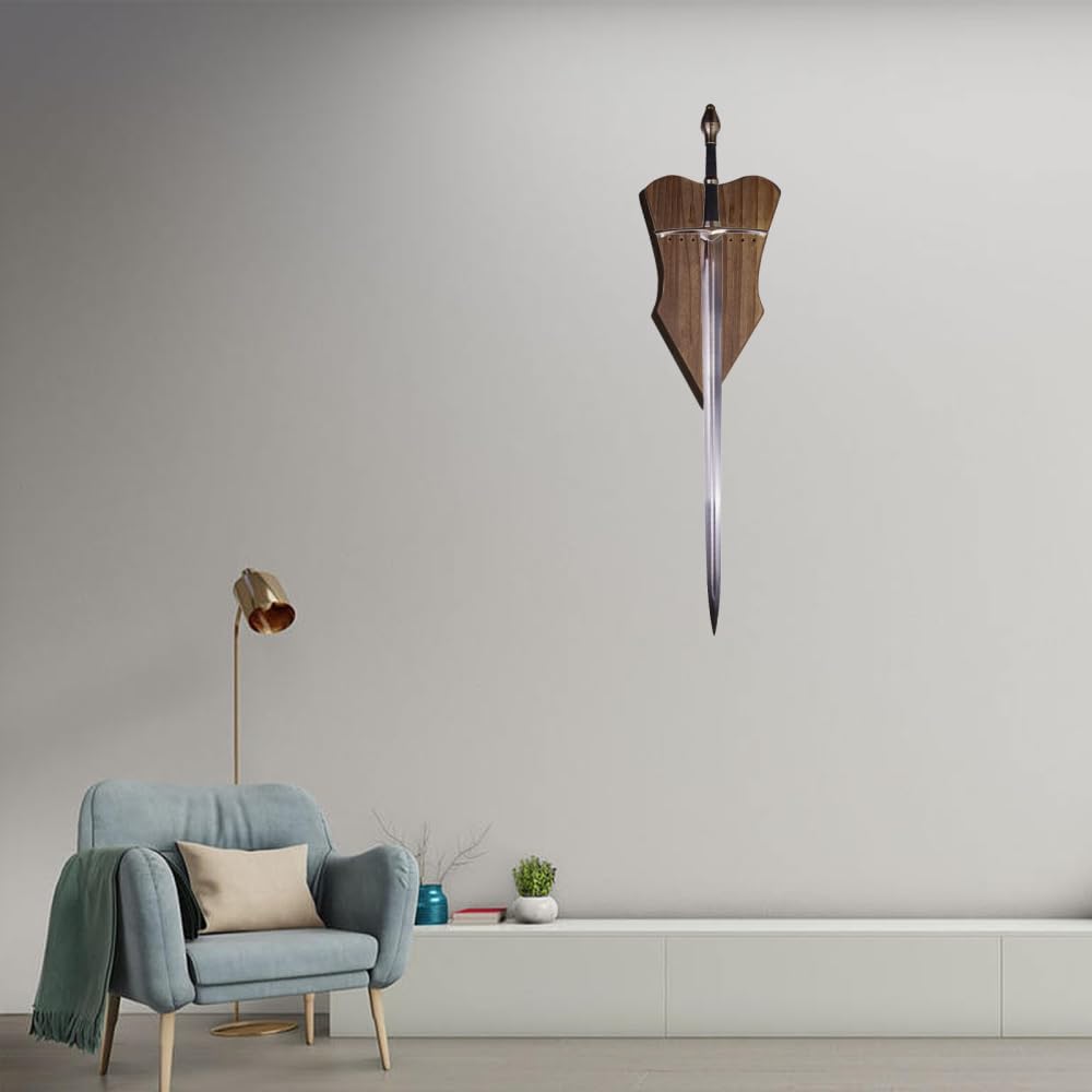 Thumbnail 6 de MiOYOOW Sword Wall Mount Display — Solid Wood Wall-Mounted Sword Stand with Adjustable Hooks