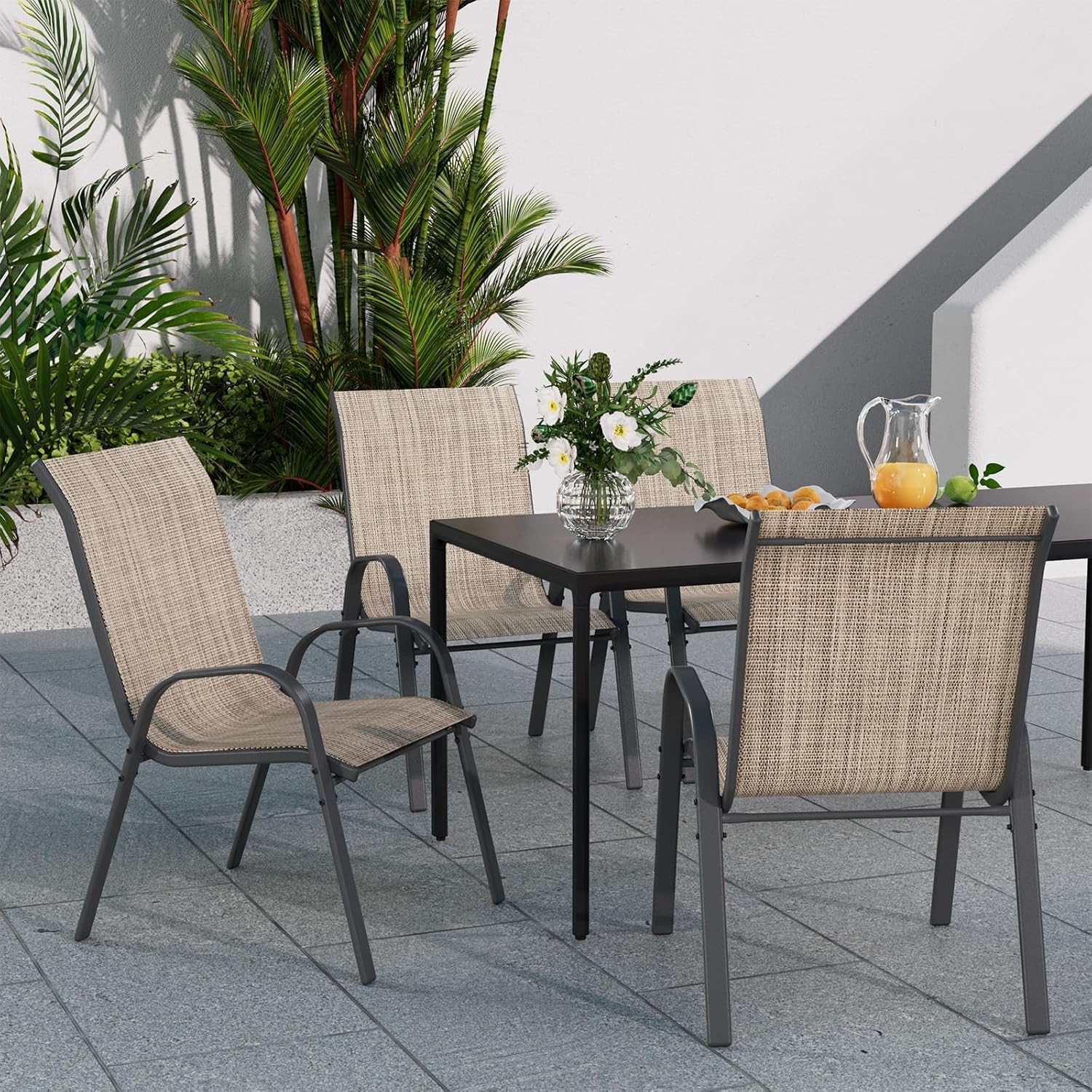 Thumbnail 3 de UDPATIO Set di 4 Sedie da Giardino Impilabili: comfort, stile e praticità per esterni