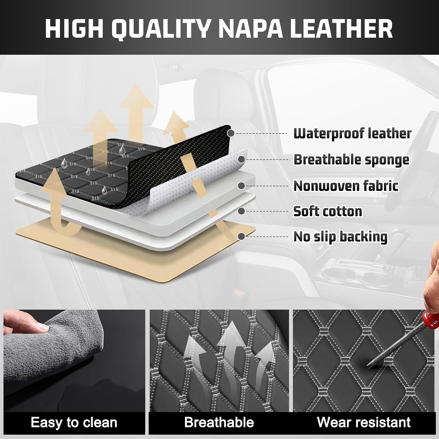 Thumbnail 6 de Umbrauto Seat Covers, Nappa Leatherette
