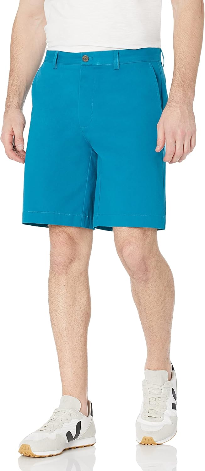 Thumbnail 6 de Amazon Essentials Pantalones Cortos Chinos de Corte Clásico (23 cm) para Hombre, Añil con Estampado de Hojas de Palmera, 33W