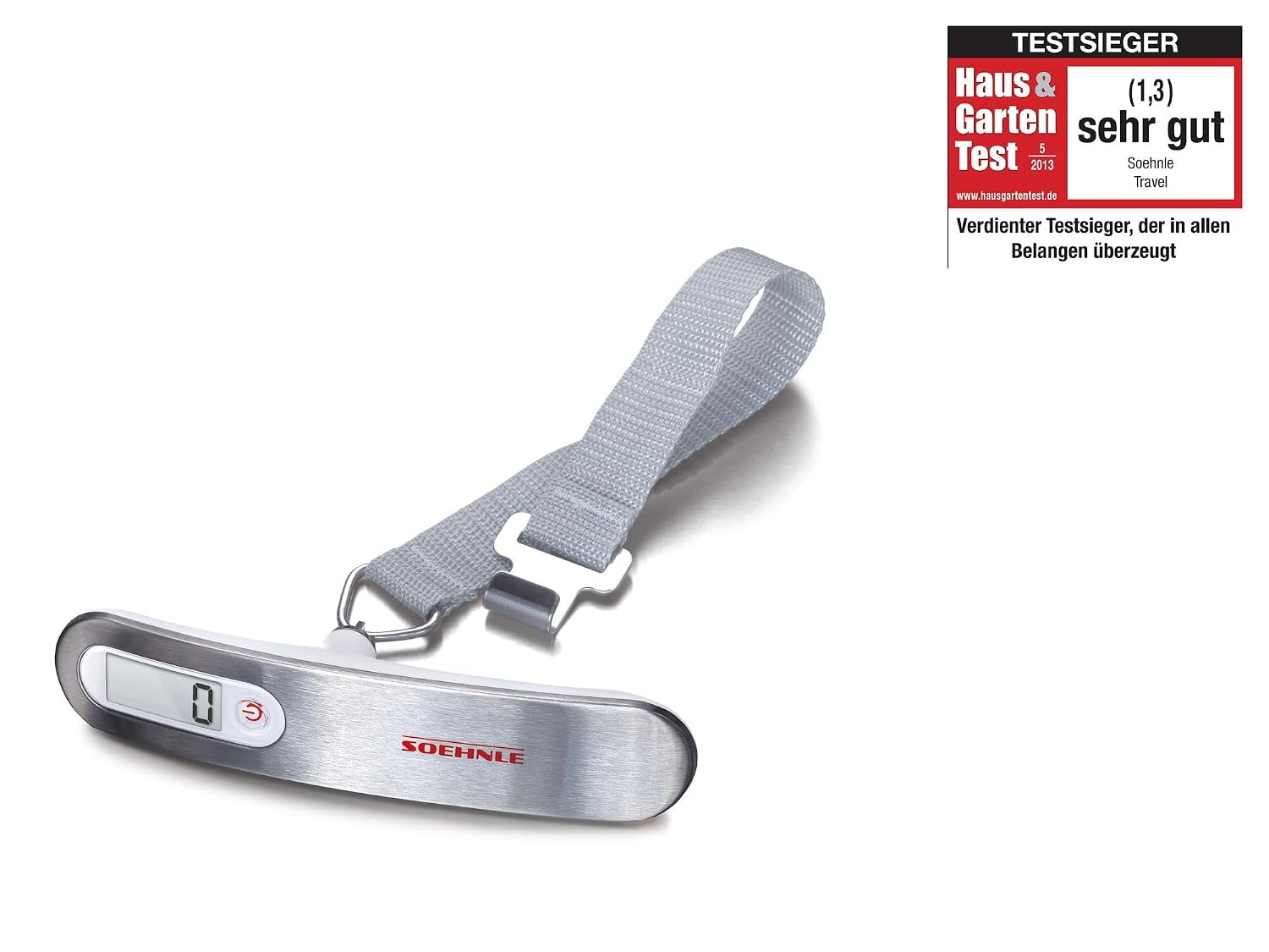 Thumbnail 1 de Soehnle Luggage Scale, 50 kg Capacity, LCD Display, Strap and Metal Hook