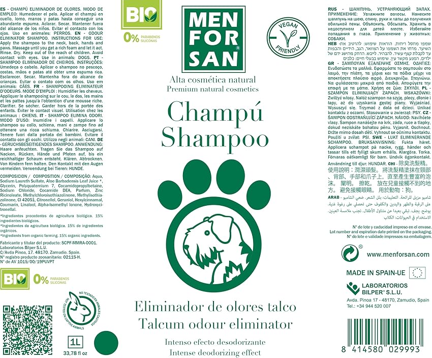 Thumbnail 1 de MENFORSAN Champú Aloe Vera para perros 5 L