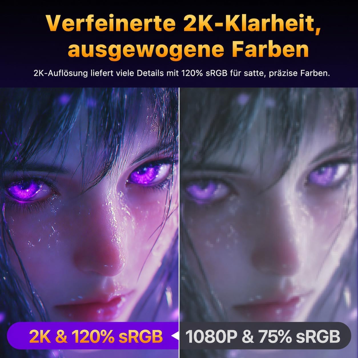 Thumbnail 1 de cocopar Portable Monitor 18,5 Zoll – 2,5K QHD, 120 Hz, mobiler Allrounder mit USB-C und HDMI