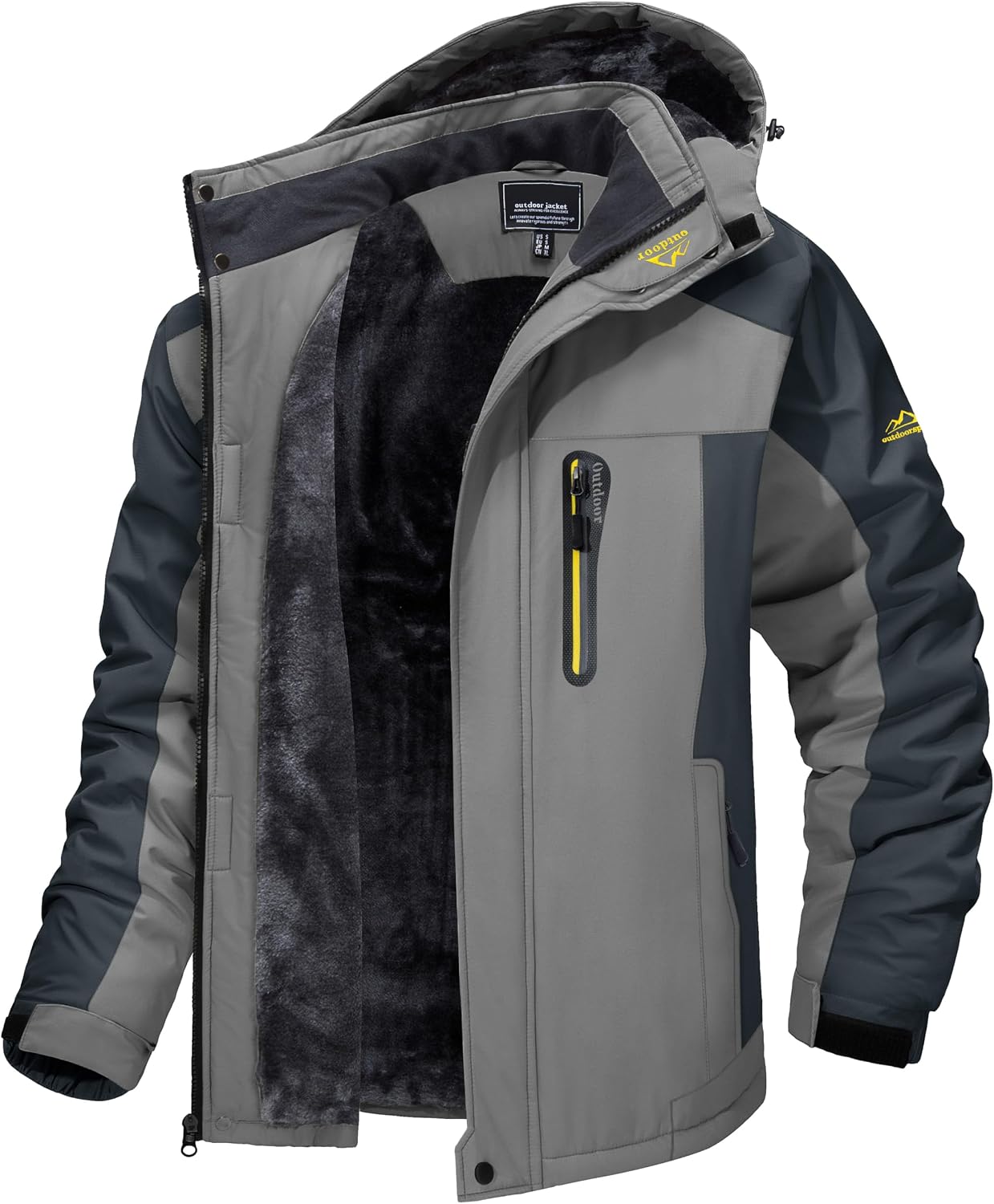Detalle de TACVASEN Men's Waterproof Fleece-Lined Winter Ski Jacket with Multi-Pockets