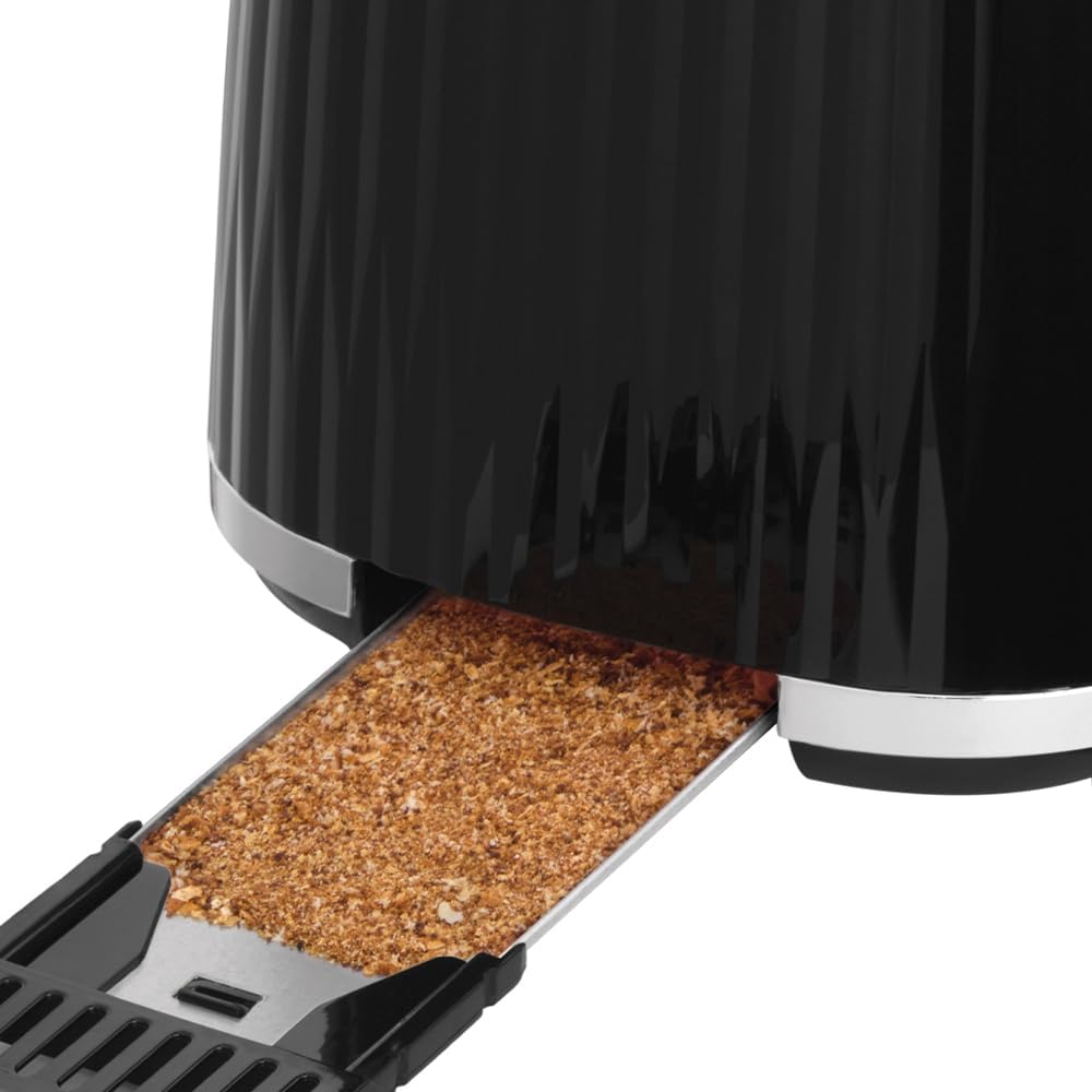 Detalle de Russell Hobbs Tostapane 2 fette 800 W con pinze e funzione Lift & Look – Eden Nero 27371-56