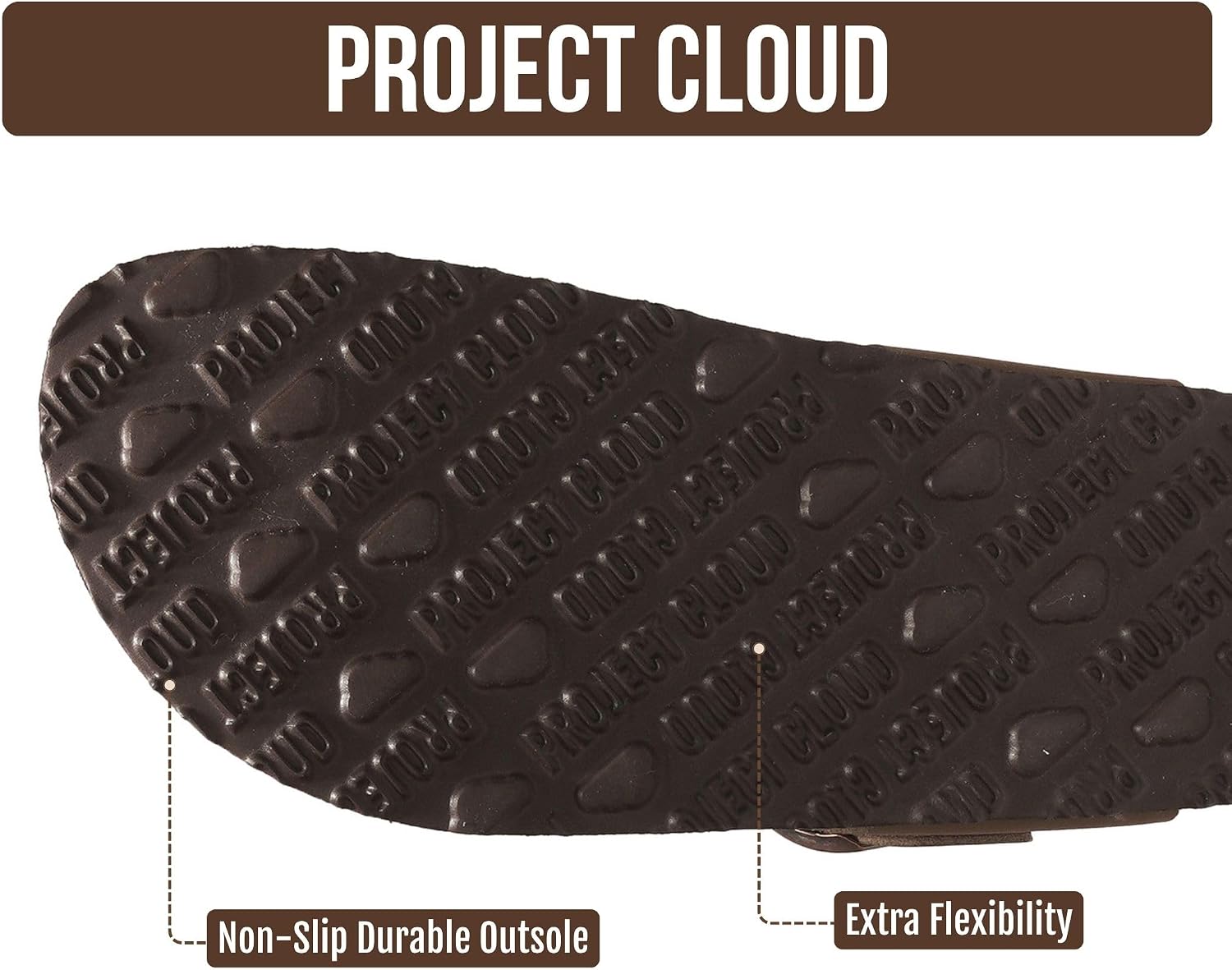 Detalle 2 de Project Cloud Thong Sandals in Genuine Leather