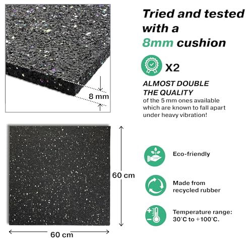 Thumbnail 2 de UK Anti-Vibration Washing Machine Mat 60cm x 60cm – Odourless, Eco-Friendly, Cut-to-Size