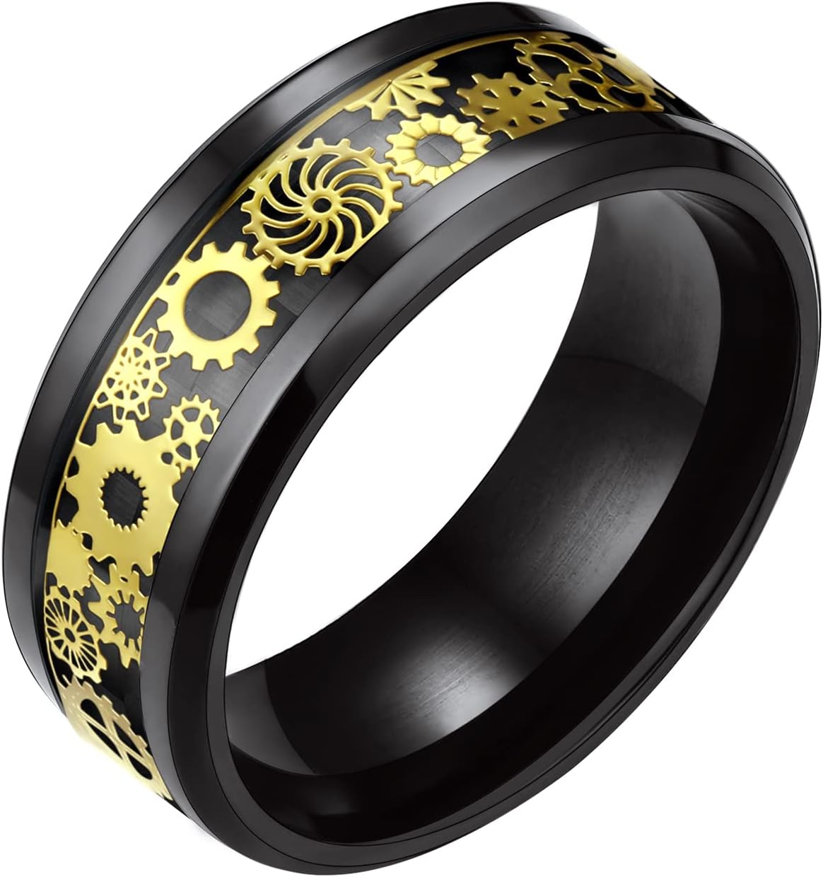 Detalle de PROSTEEL Bague Homme 8mm Fibre de Carbone