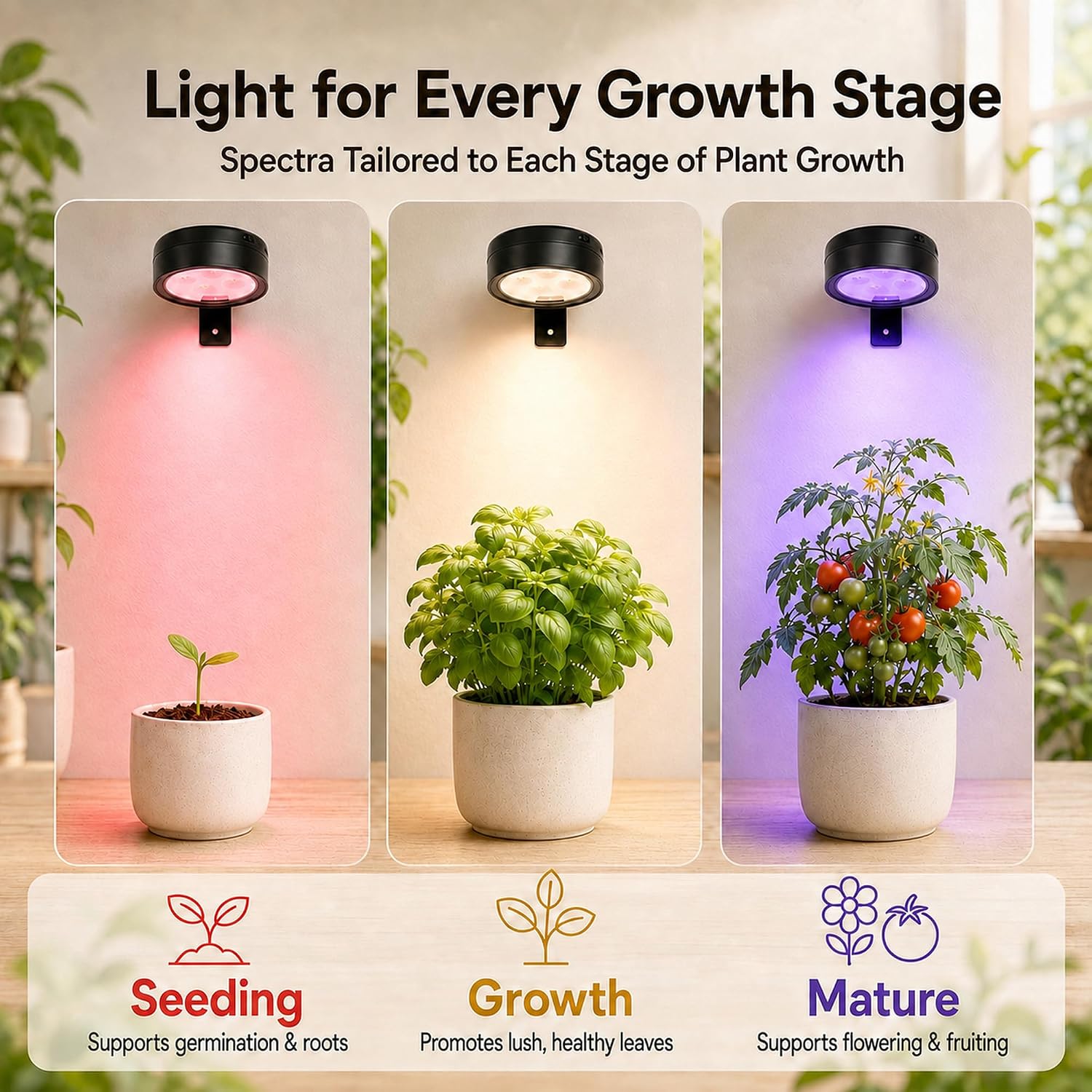 Thumbnail 3 de Rechargeable Grow Light 3-Pack