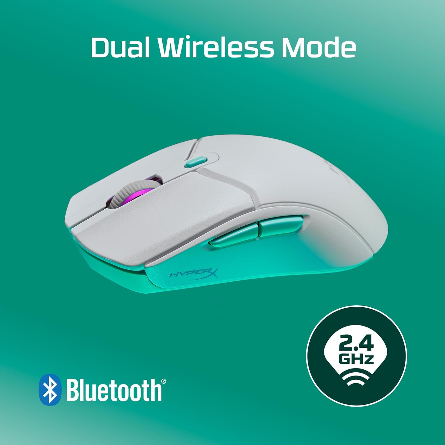 Thumbnail 1 de HyperX Pulsefire Haste 2 Core Wireless Gaming-Maus (weiß) mit langer Akkulaufzeit