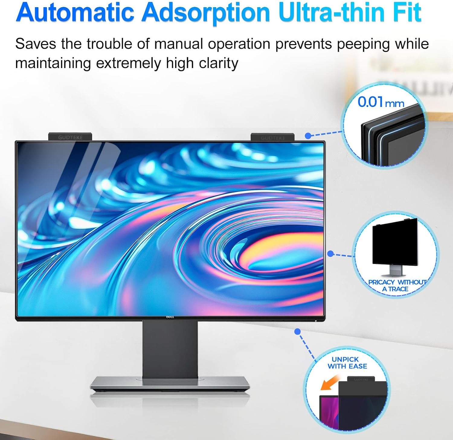 Thumbnail 3 de GUDTEKE 24 Inch Magnetic Privacy Screen 2-Pack