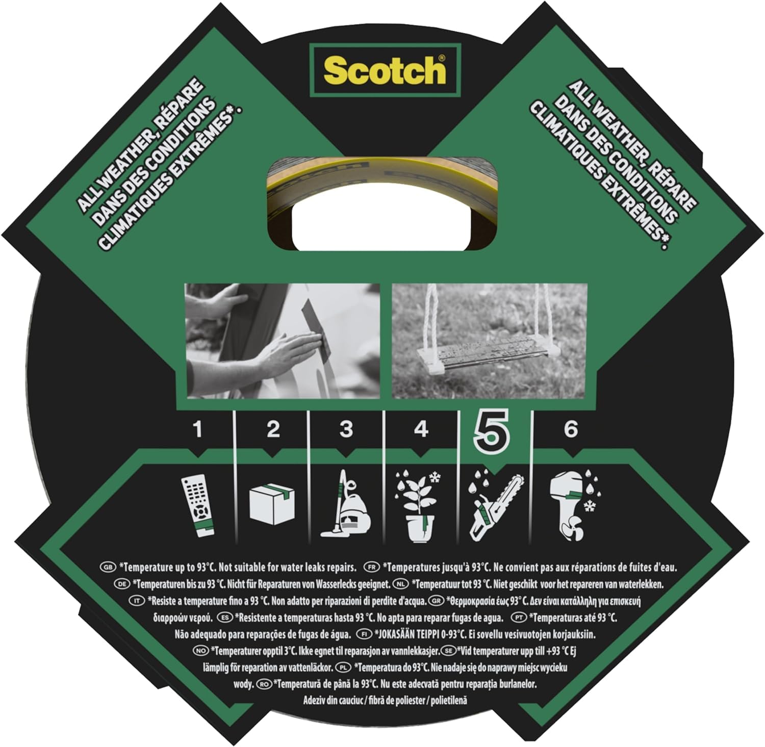 Thumbnail 4 de Scotch Extremium ALL WEATHER Nastro Adesivo Extra Resistente, Nero 27 m x 48 mm
