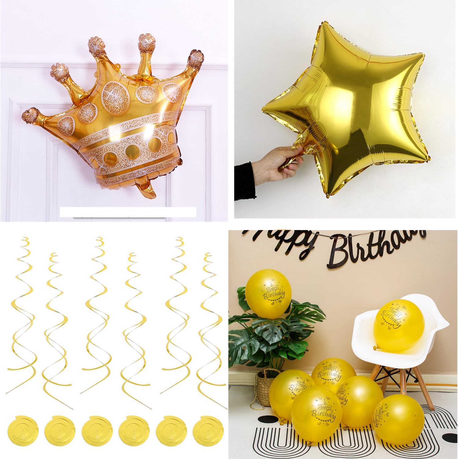 Detalle 2 de Luftballons 19. Geburtstag Weiß Gold 32" 🎈