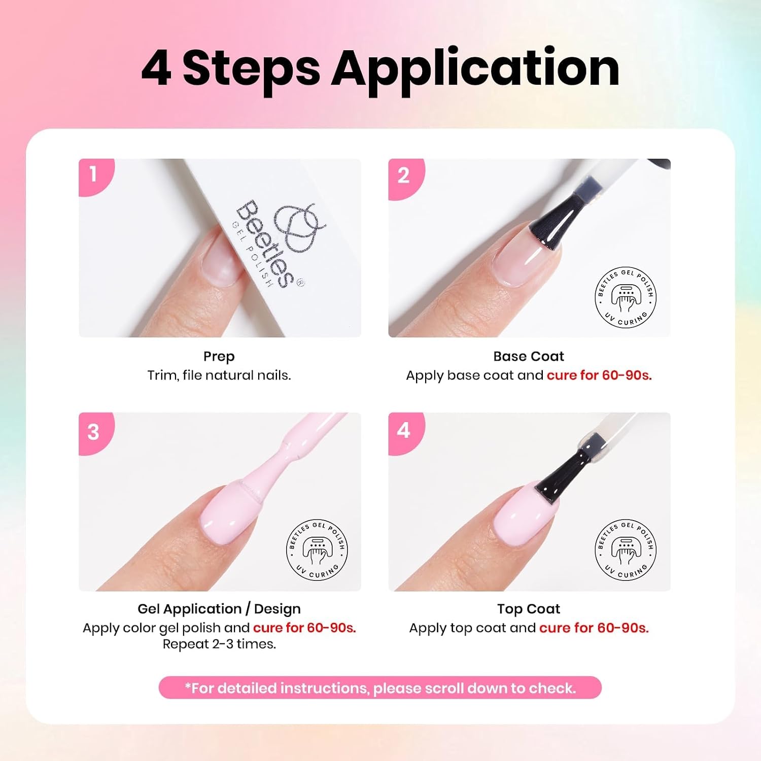 Detalle 2 de Beetles Gel Nail Kit 68 pcs ๐