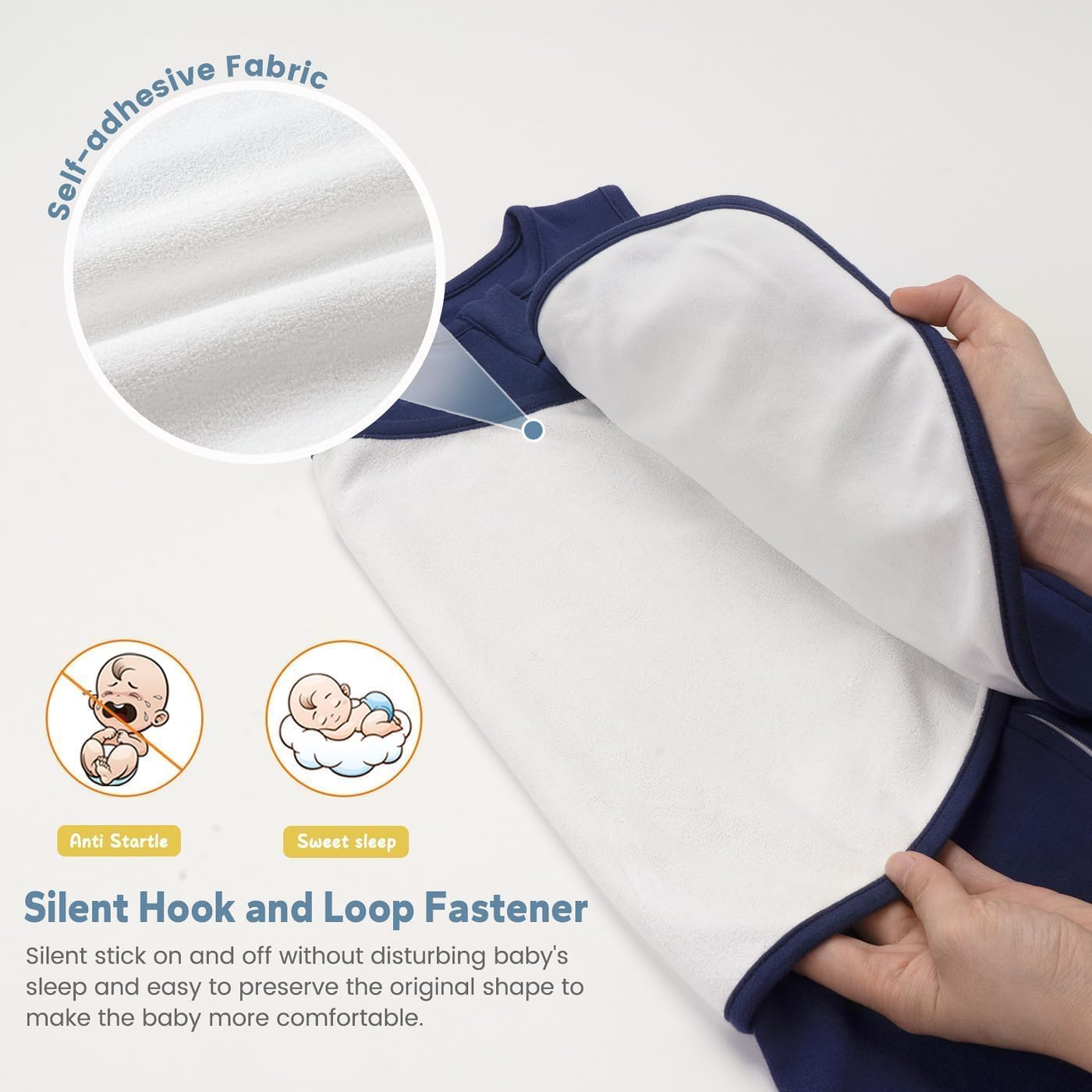 Thumbnail 2 de ZIGJOY Newborn Sleeping Bag 1.0 TOG 2 Pack (Swaddle Wrap, 100% Cotton) – Space & Blue, wearable blanket for 0–12 months